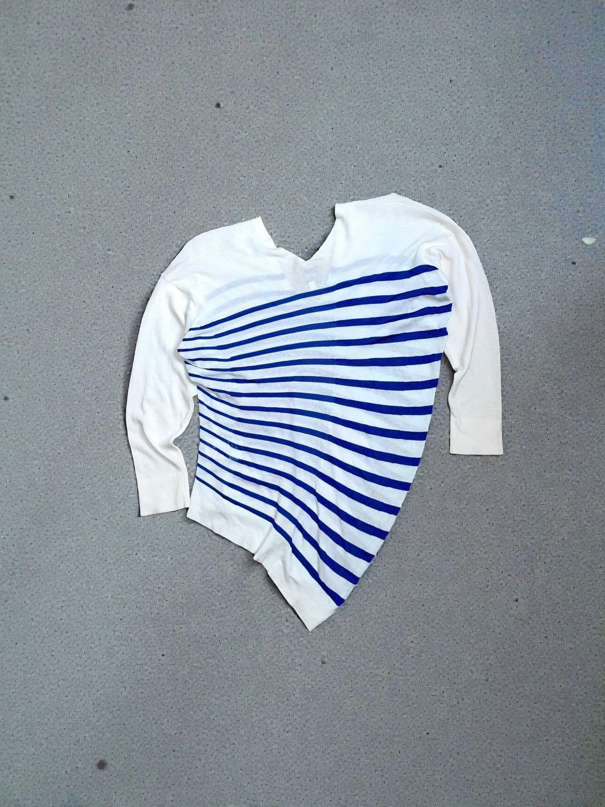 Jean Paul Gaultier 1997 Marinière Jean Paul Gaultier Asymmetric Long-sleeve Top Size US S / EU 44-46 / 1 - 3 Thumbnail