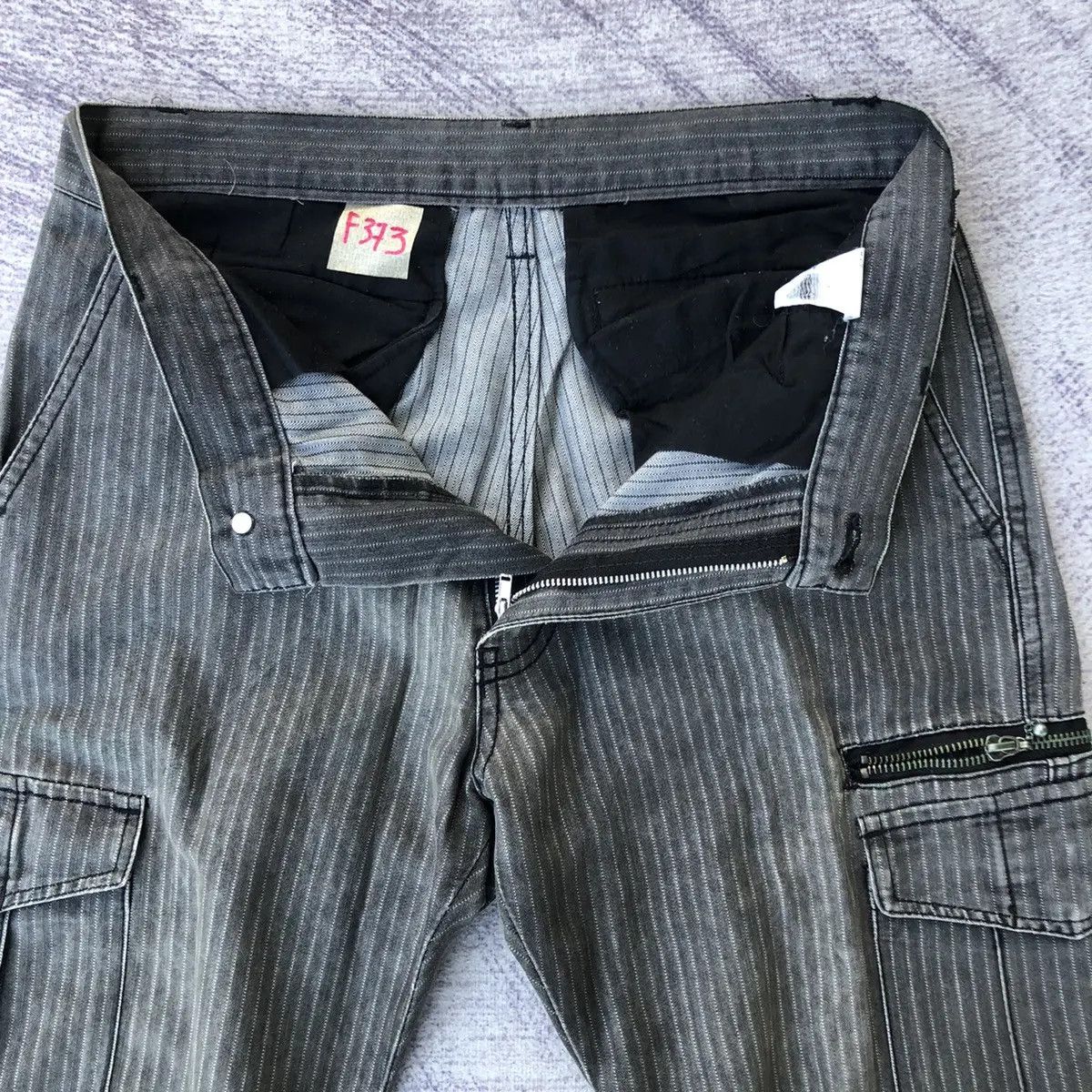 Japanese Brand × Vintage Vintage Cargo Pants Stripe 6 Pocket Tactical Utility Size US 30 / EU 46 - 7 Thumbnail