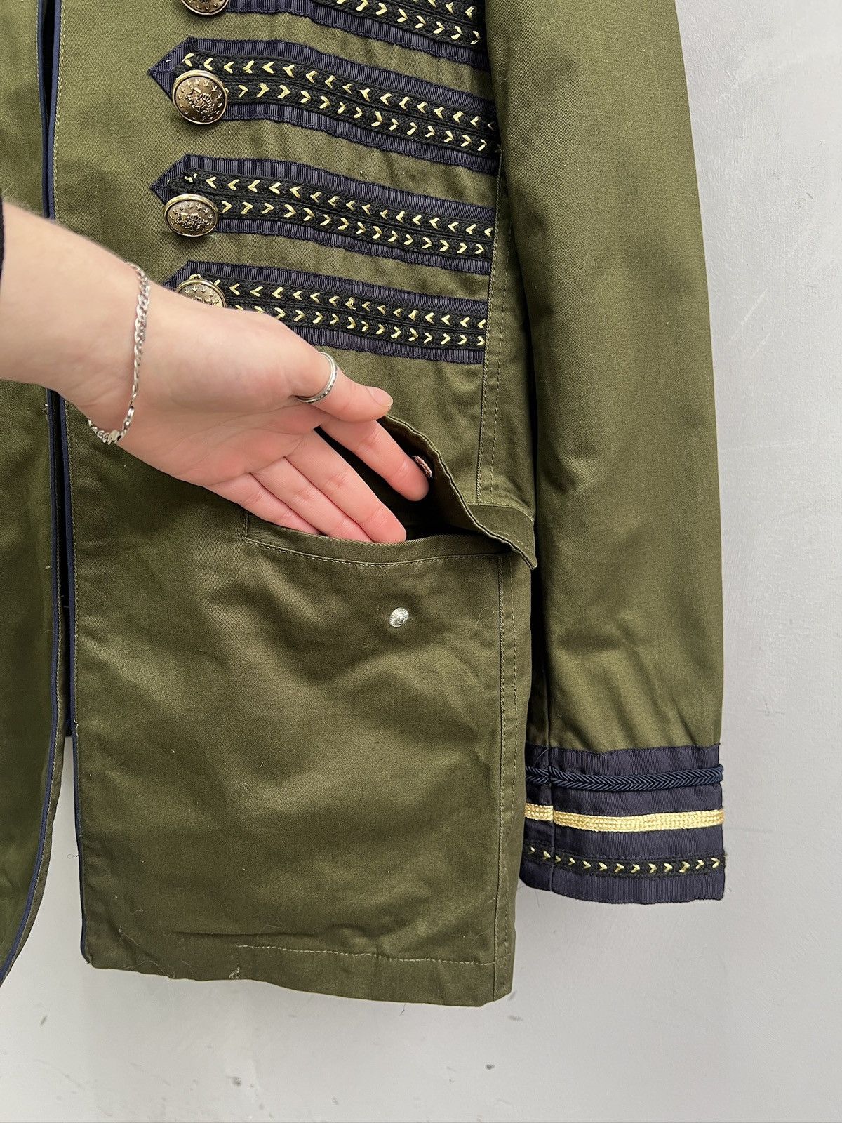 Kapital Green military officer buttons napoleon jacket y2k style Size US M / EU 48-50 / 2 - 4 Thumbnail