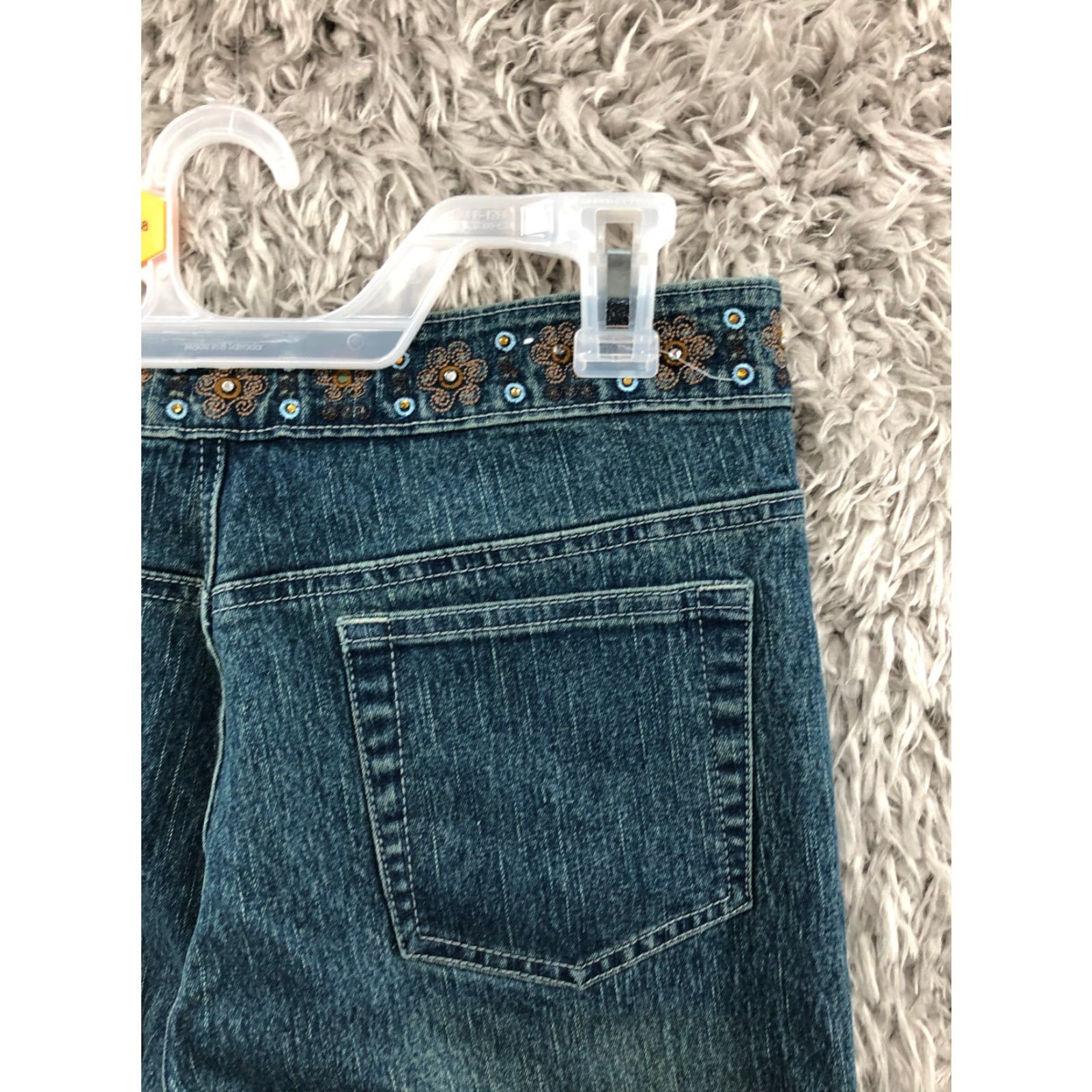 Denime Cosmopolitan Jeans Female Regular Dark Wash Blue Denim Mid Rise 8 - 5-Pocket Bootcut Cotton Pants Womens Size 8 Blue Size 30" / US 8 / IT 44 - 6 Thumbnail