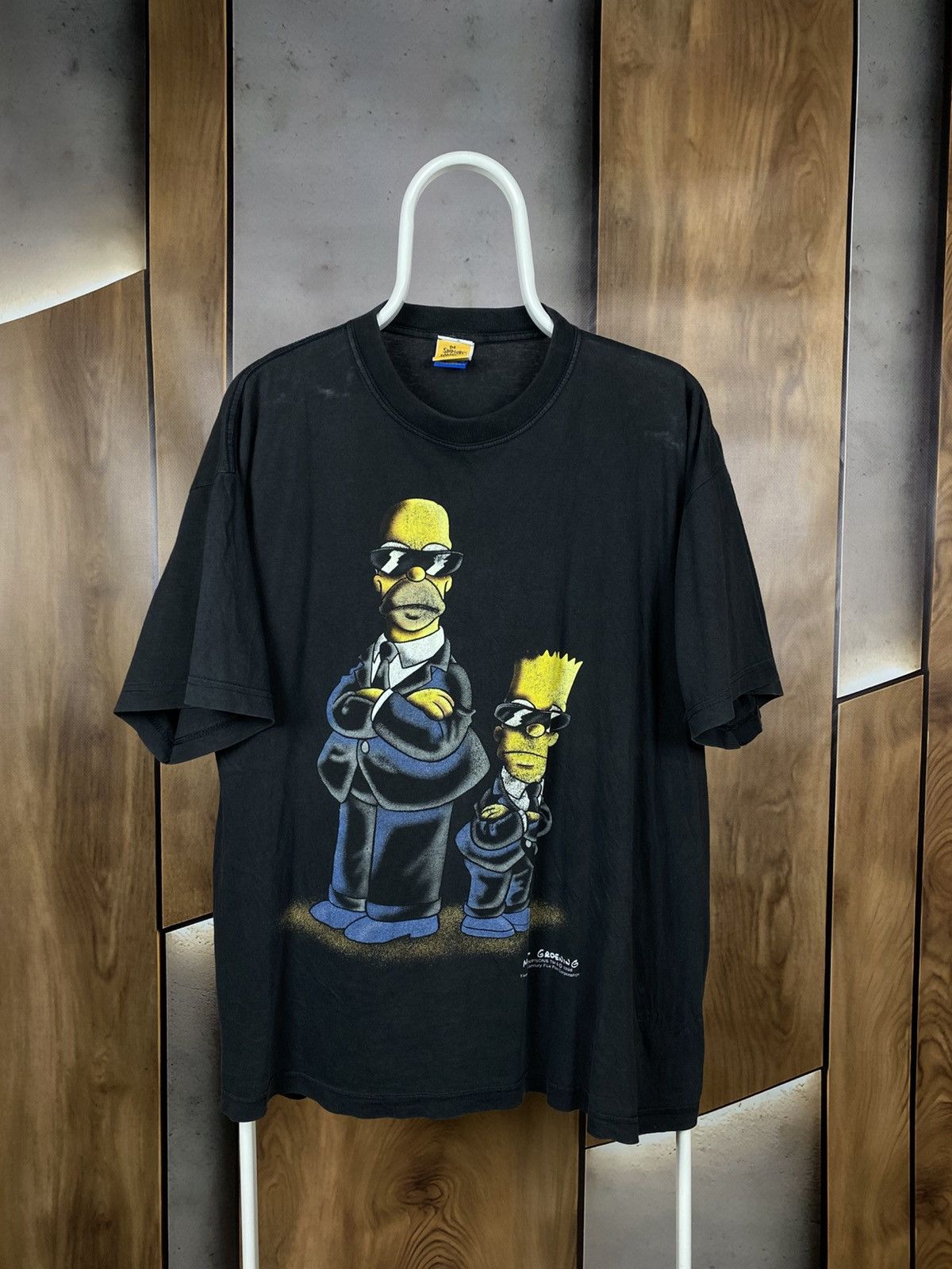 The Simpsons 🍿Vintage 1998 T-Shirt The Simpsons Man In Black Tee🍿 Size US XL / EU 56 / 4 - 1 Thumbnail