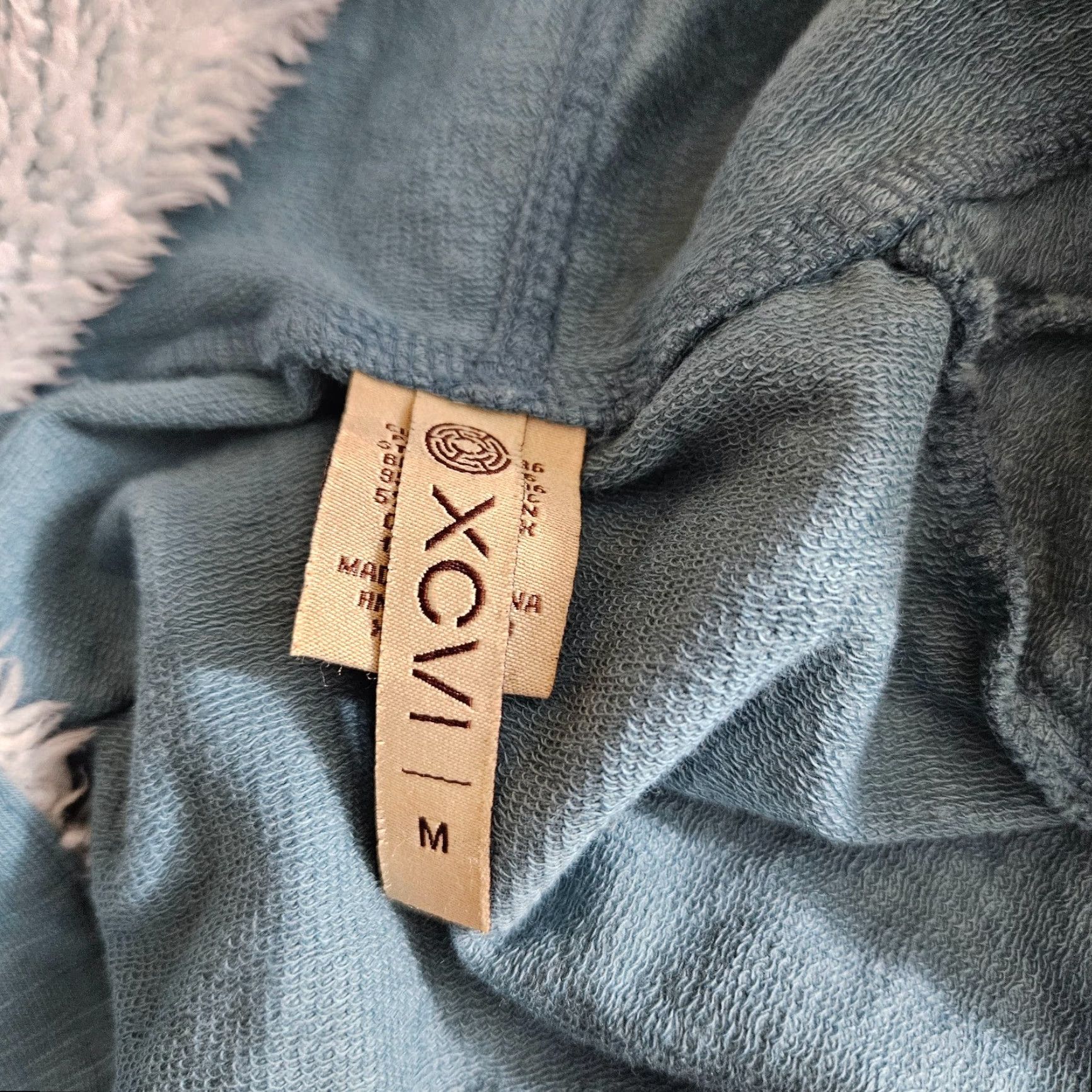 Vintage XCVI Womens Hooded Button Up Jacket Sweatshirt Sz Medium Blue Cotton Blend Size M / US 6-8 / IT 42-44 - 5 Thumbnail