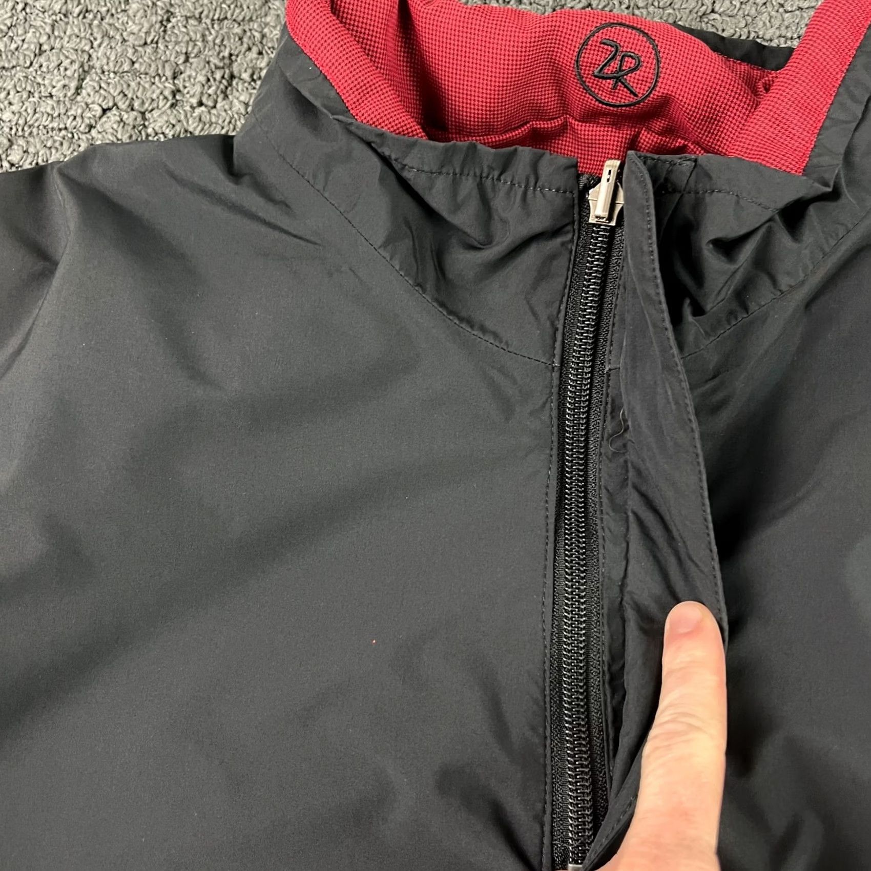 Vintage Zero Restriction Jacket Mens XL Black Red Windbreaker Reversible 1/4 Zip Windbreaker Jacket, Reversible, Black, XL, Men, ZR, Windbreaker, 1/4 Zip Size US XL / EU 56 / 4 - 2 Thumbnail