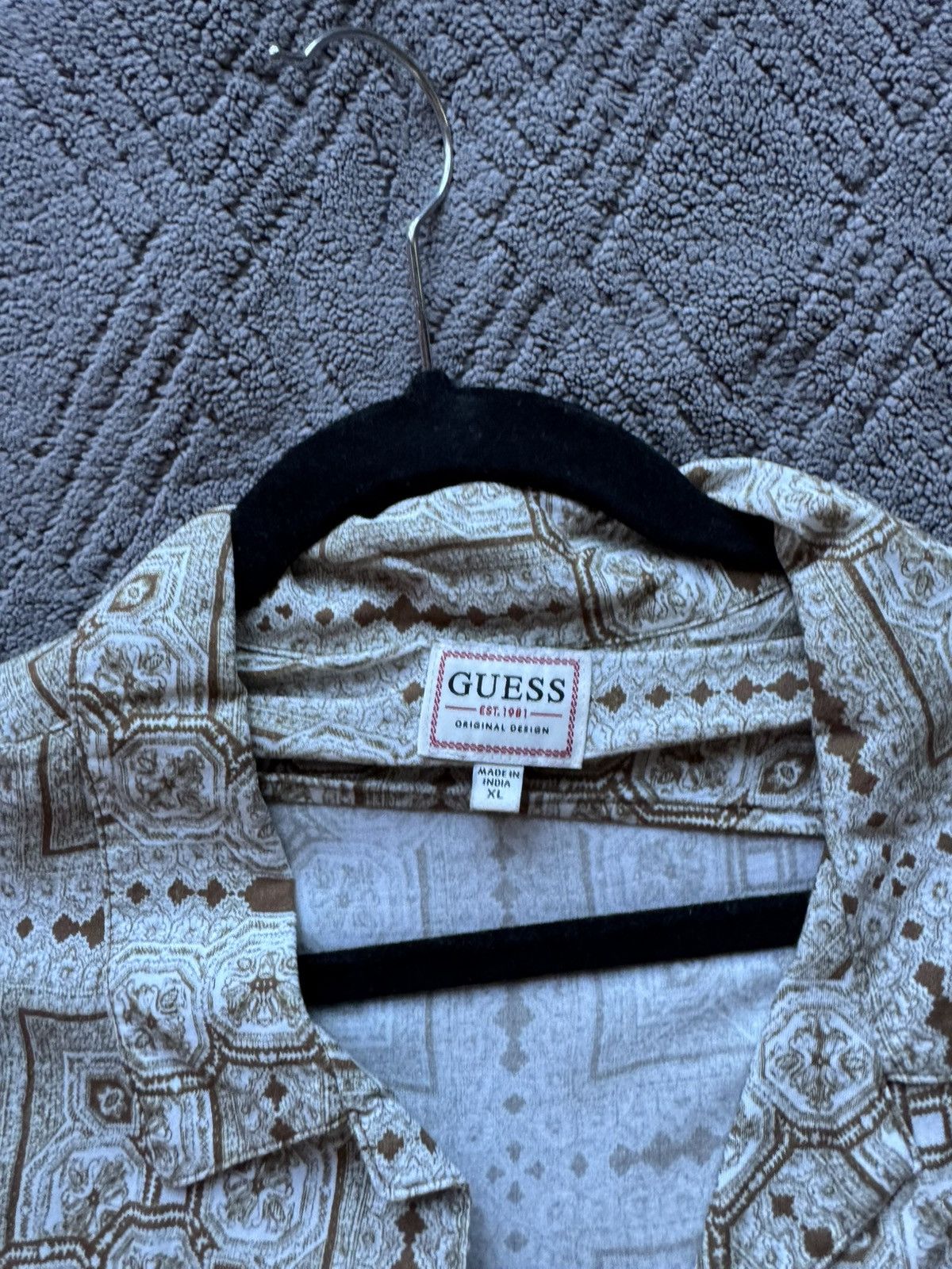 Guess Guess Persian Print Silk Button Up Size US XL / EU 56 / 4 - 2 Thumbnail