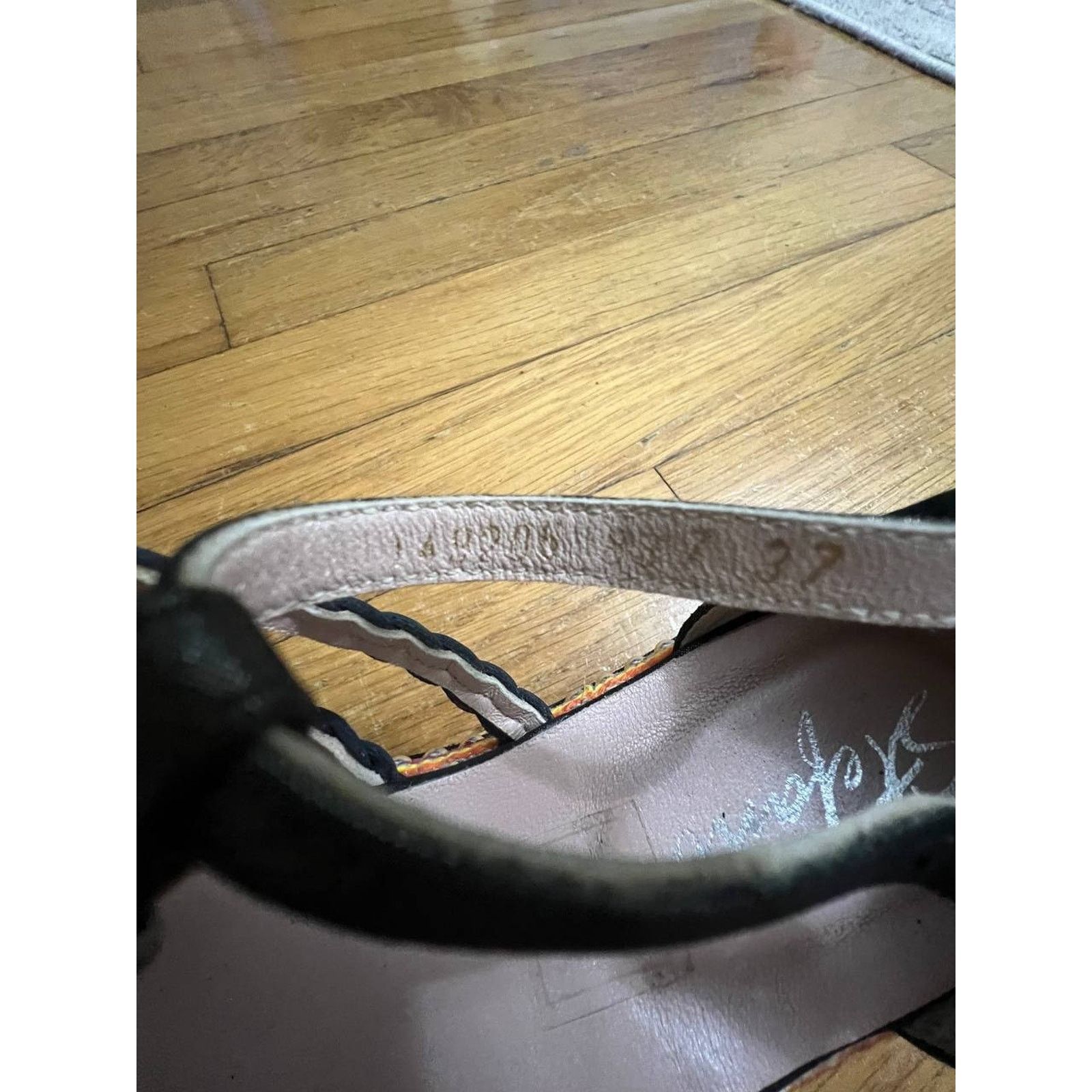 Santostefano Stefano Women sandals Leather Black silver Size 37 S000016 Size US 7 / IT 37 - 4 Thumbnail