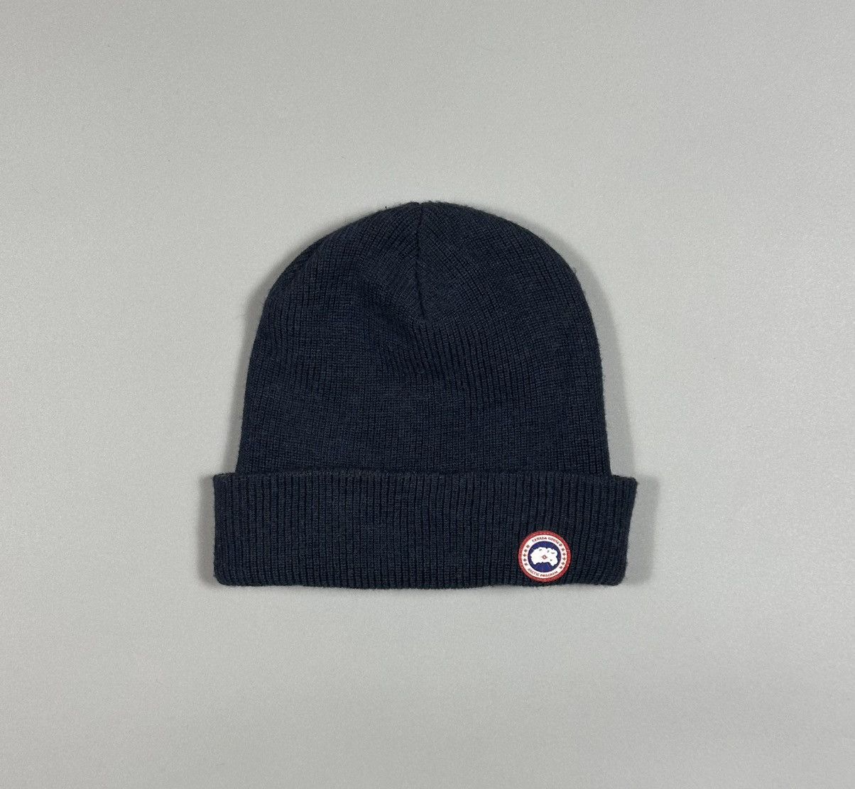 Canada Goose Canada Goose Merino Wool Navy Beanie Size ONE SIZE - 1 Thumbnail