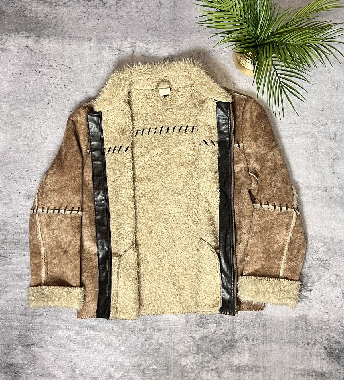 Vintage Crazy Vintage Sheepskin Jacket Size US XL / EU 56 / 4 - 4 Thumbnail