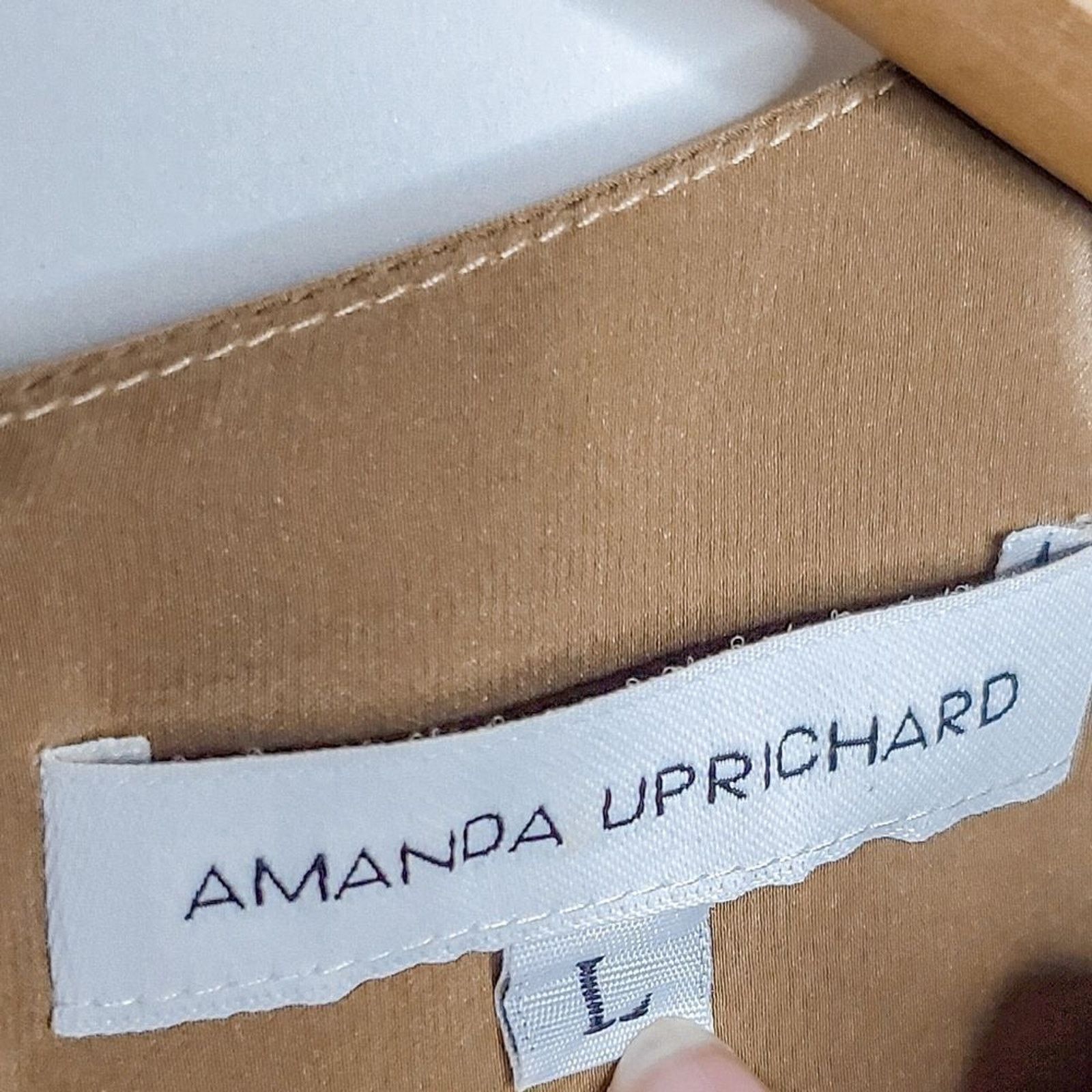 Amanda Uprichard Amanda Uprichard Brown Pleated Illusion Silk Dress Size L Size L / US 10 / IT 46 - 5 Thumbnail