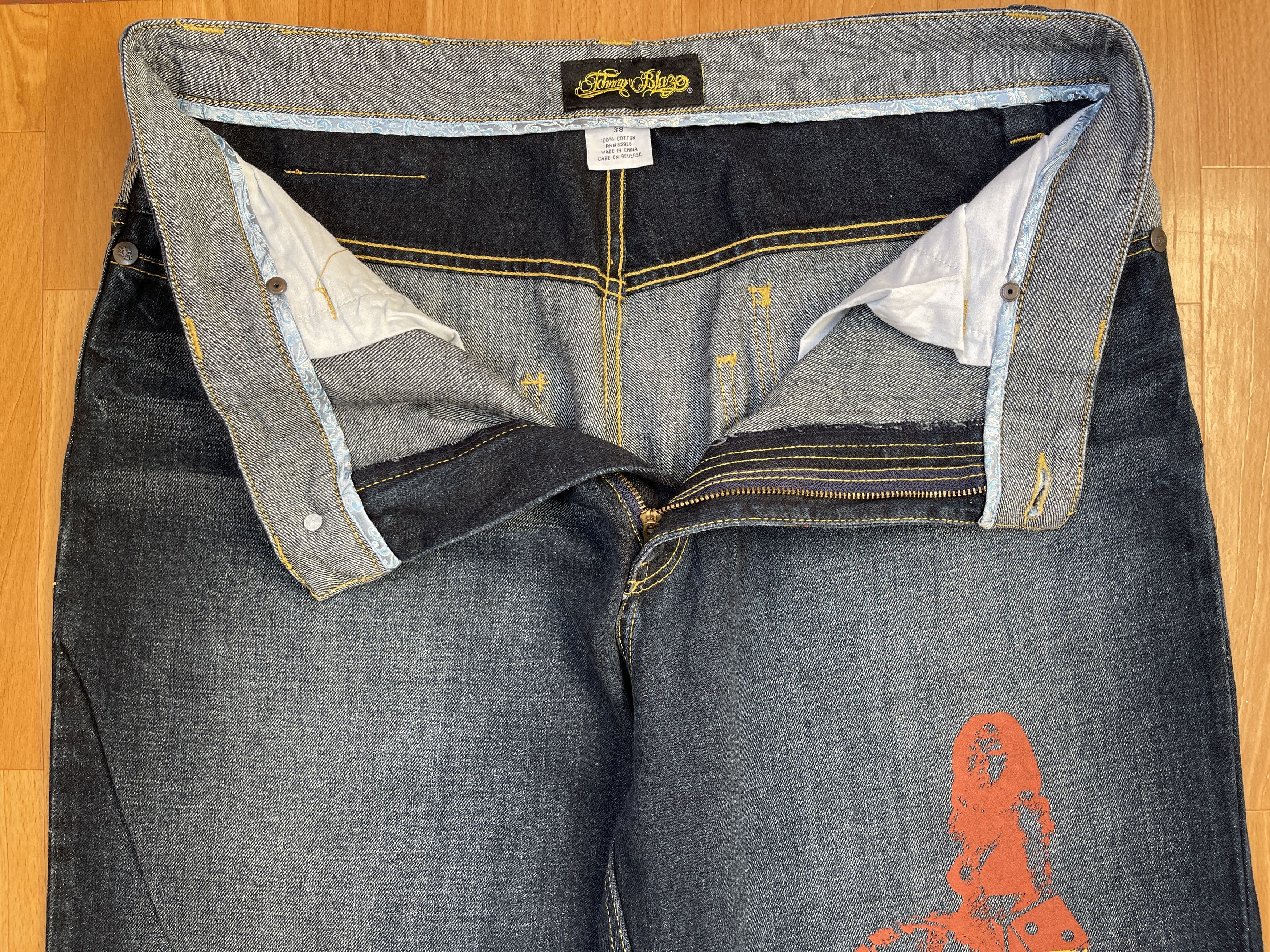 Wu-Tang Clan Johnny Blaze jeans, Wu Wear, vintage hip hop baggy, 90s 38 Size US 38 / EU 54 - 11 Thumbnail