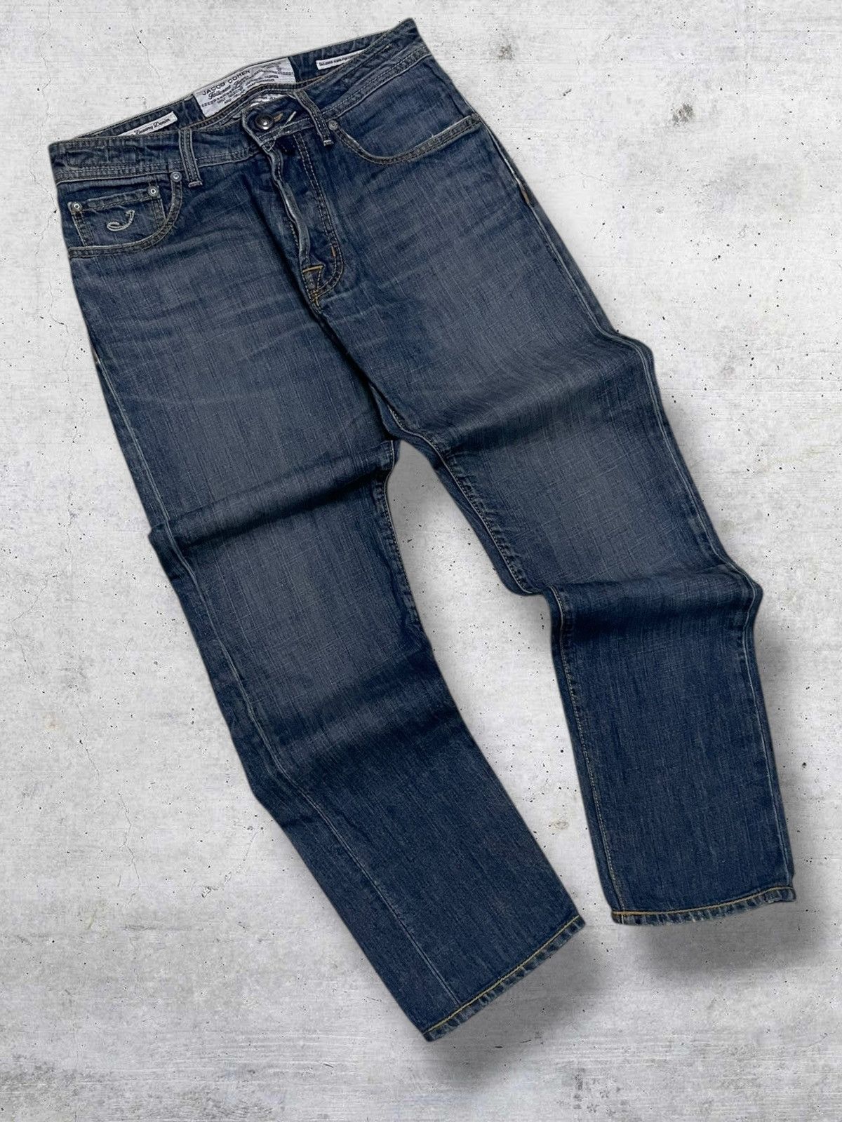 Jacob Cohen VINTAGE JACOB COHEN 90S DESIGNER BLUEWASHED DISTRESSED DENIM Size US 30 / EU 46 - 2 Thumbnail