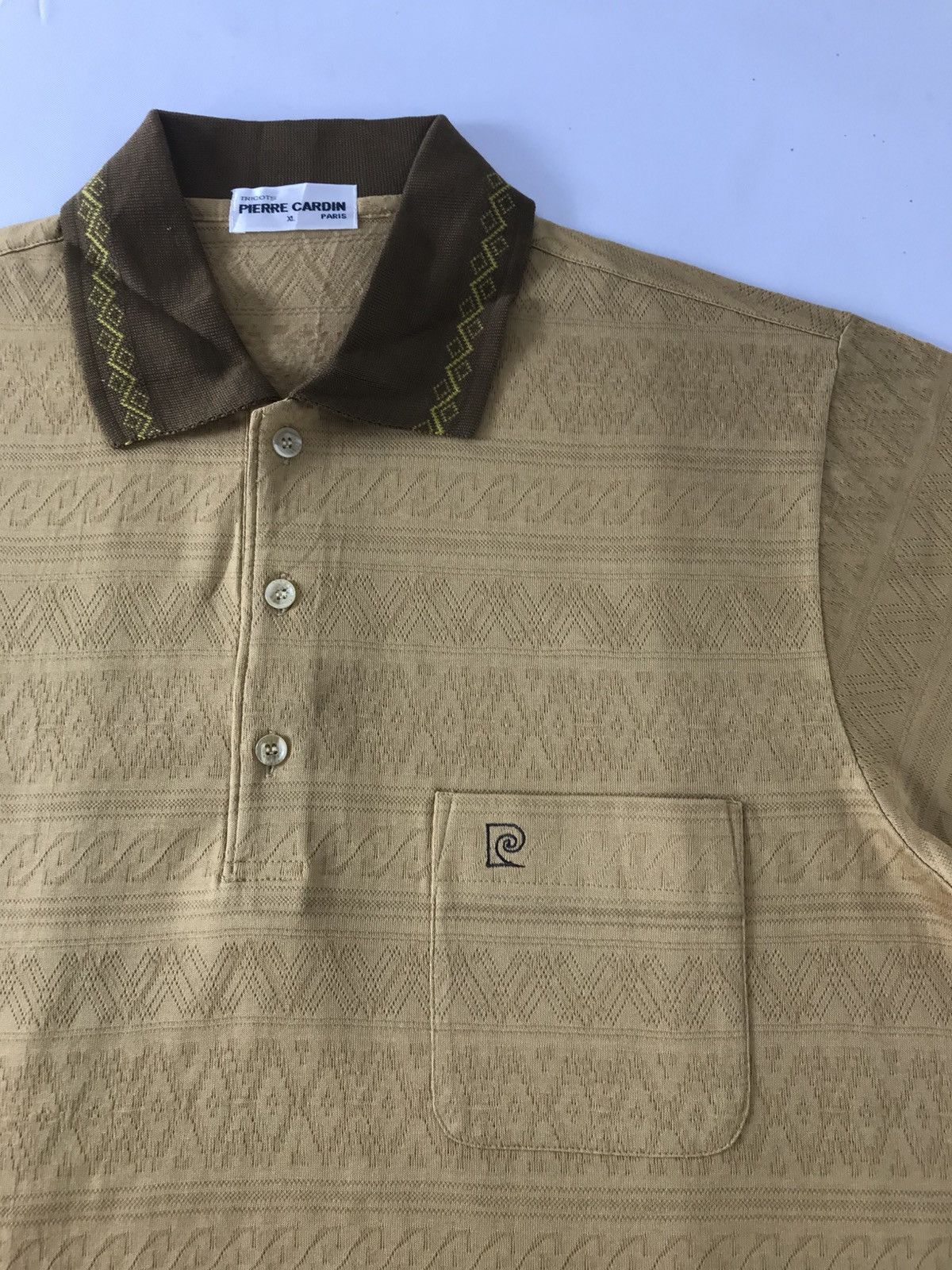 Pierre Cardin 90s Pierre Cardin Paris Tricot Single Pocket Polo Tee Size US M / EU 48-50 / 2 - 4 Thumbnail