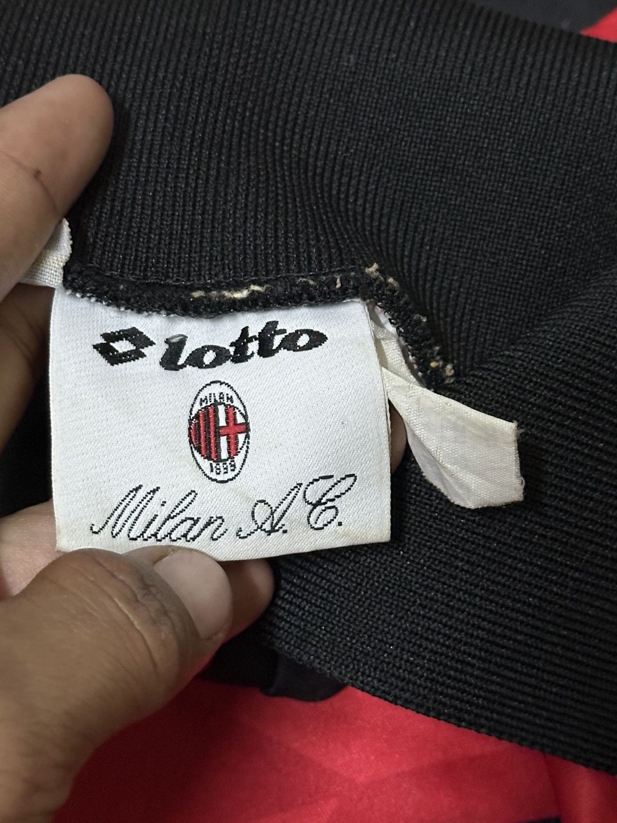 Vintage Vintage Lotto Ac Milan Long Sleeve Jersey . Size US L / EU 52-54 / 3 - 6 Thumbnail