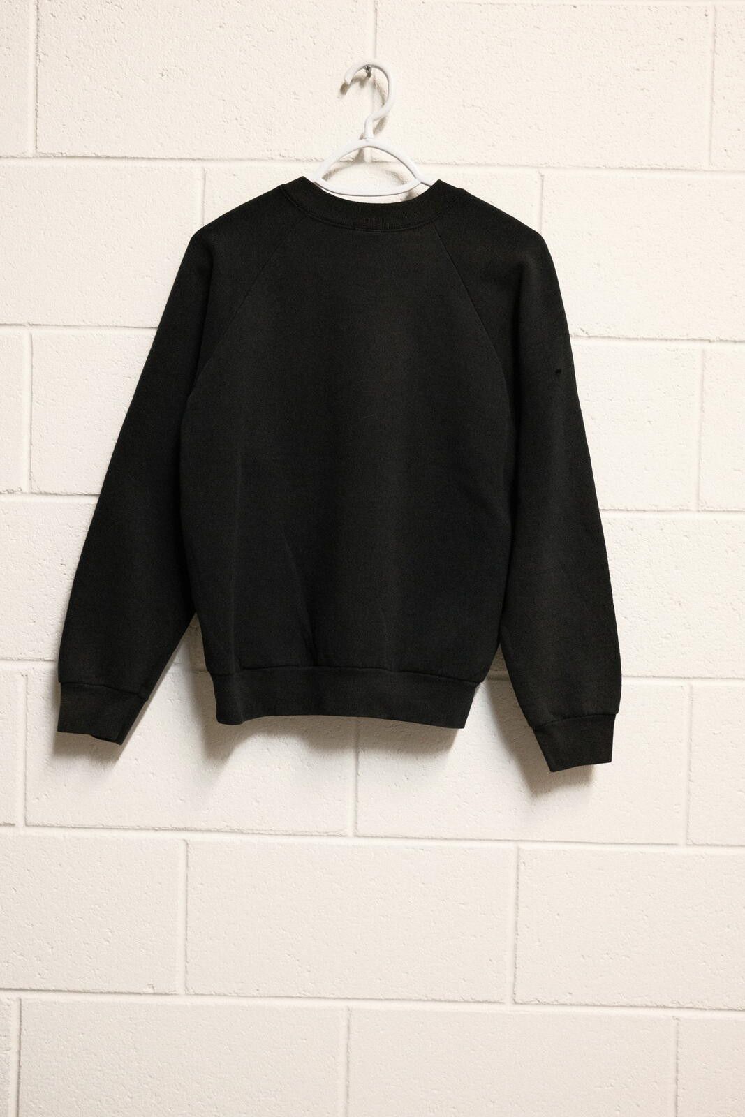 Fruit Of The Loom Classic Black Crewneck Sweatshirt - Comfortable and Cozy Size US M / EU 48-50 / 2 - 2 Thumbnail
