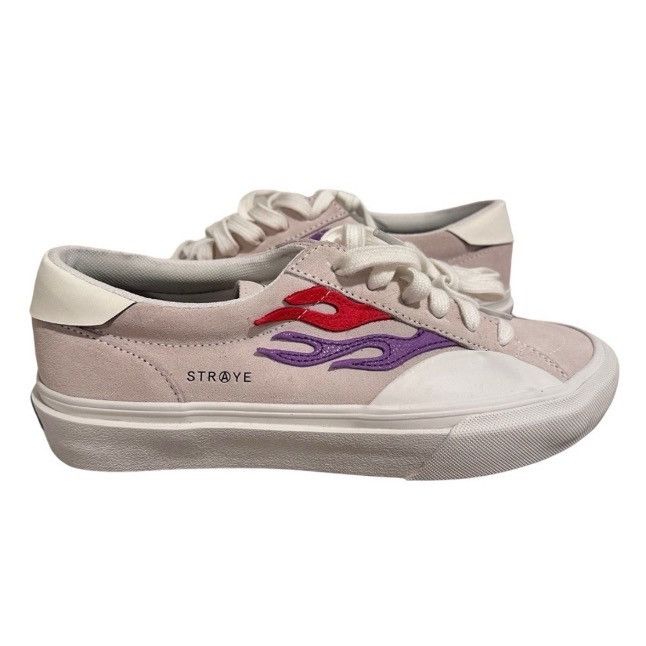 STRAYE Straye Logan Flame Cream Rainbow Sneaker Skate Shoe Unisex Size US 8 / EU 41 - 5 Thumbnail