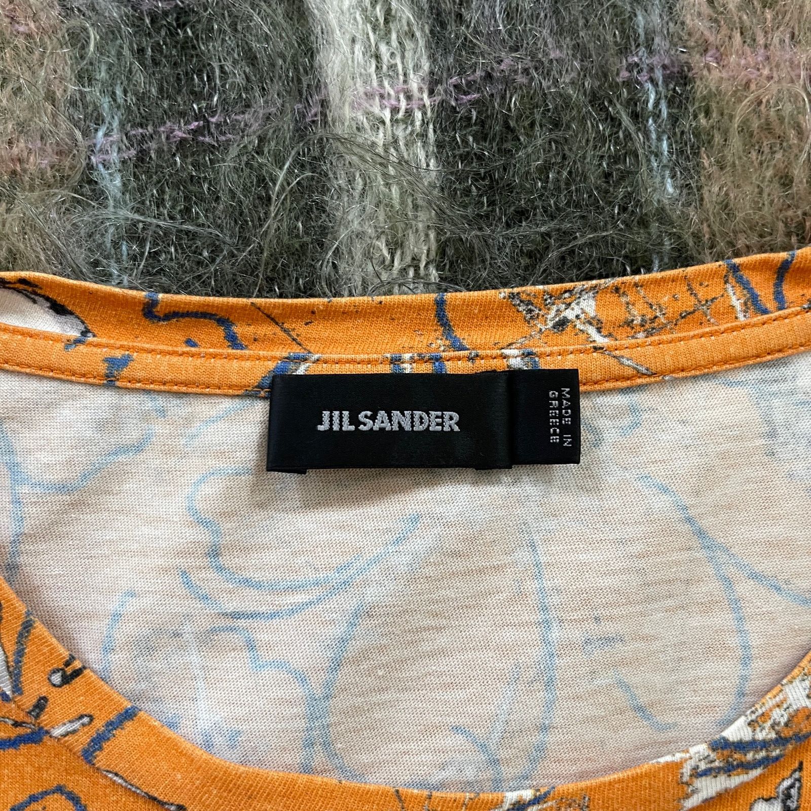 Jil Sander Jil Sander Orange Floral Print T-Shirt Size US L / EU 52-54 / 3 - 4 Thumbnail