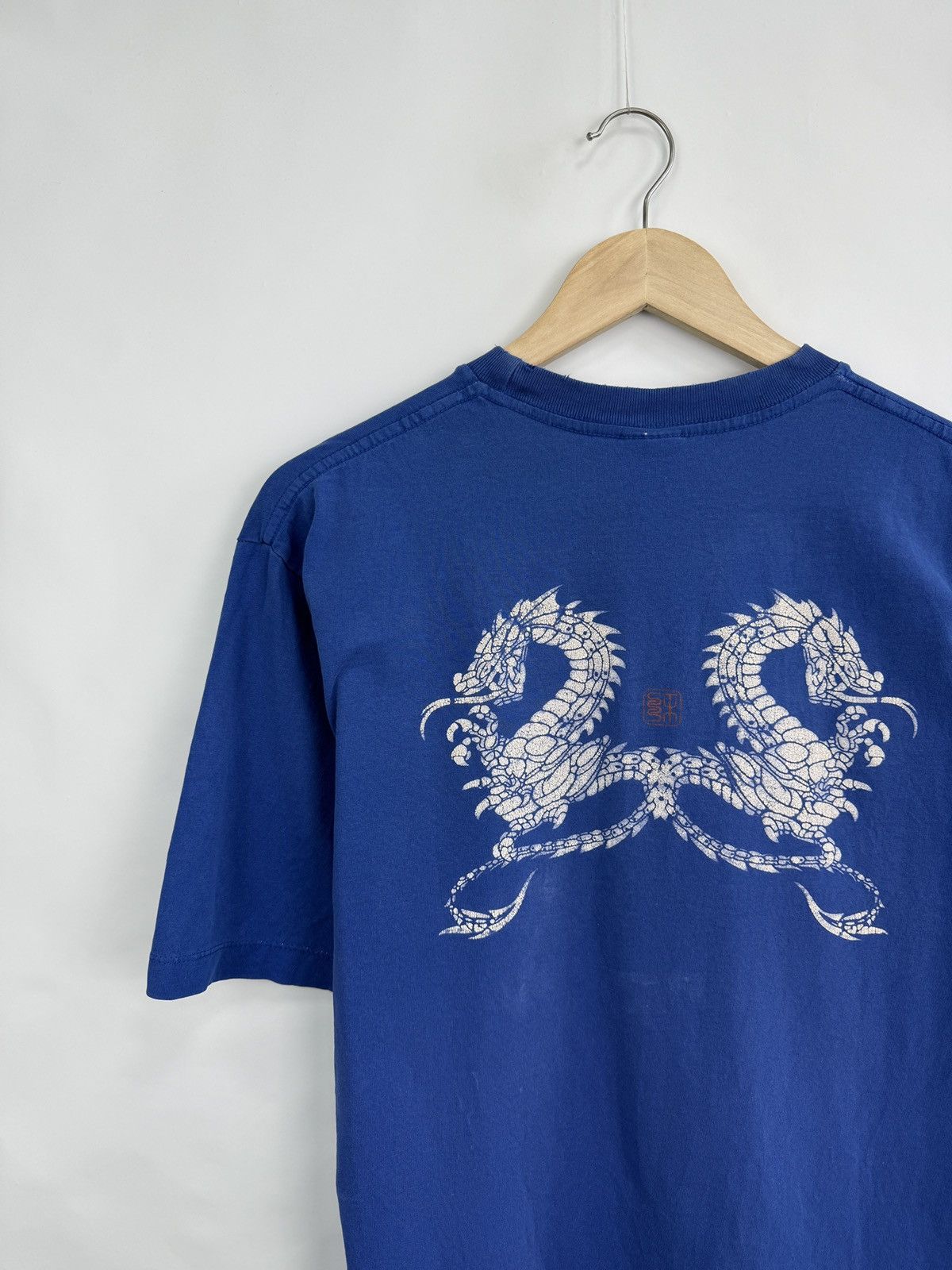 Stussy × Vintage 🇯🇵🐲 Vintage 90s Stussy Dragon Japan Retro T-Shirt Rare Y2K Size US M / EU 48-50 / 2 - 3 Thumbnail
