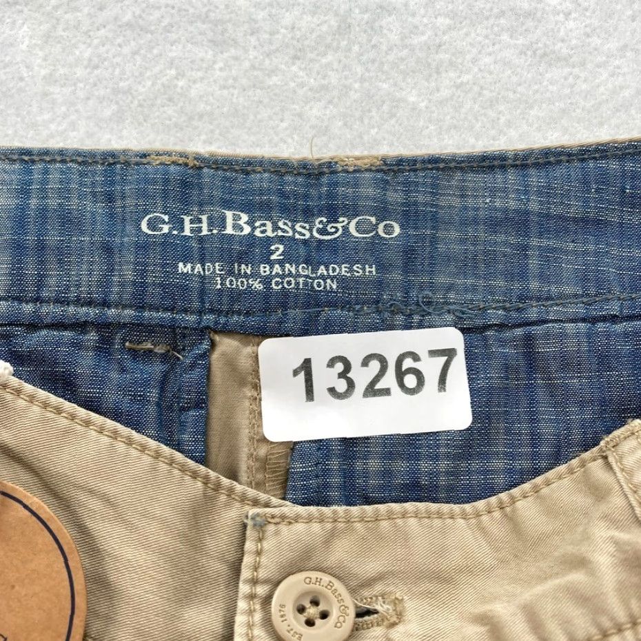 Vintage G.H. Bass & Co Pants Women's 2 Brown Slim Fit Straight Leg Chino Pant Low Rise Size 26" / US 2 / IT 38 - 4 Thumbnail