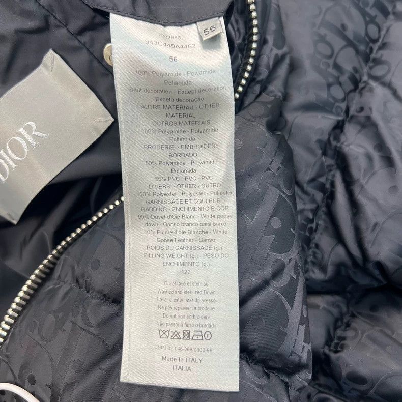 Dior Dior Logo full printed quilted zipper stand-up collar long- Size US XL / EU 56 / 4 - 6 Thumbnail