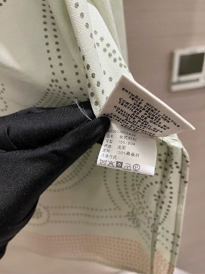 Hermes Hermes Mint Green Silk Shirt Size XXS / US 00 / IT 34 - 5 Thumbnail
