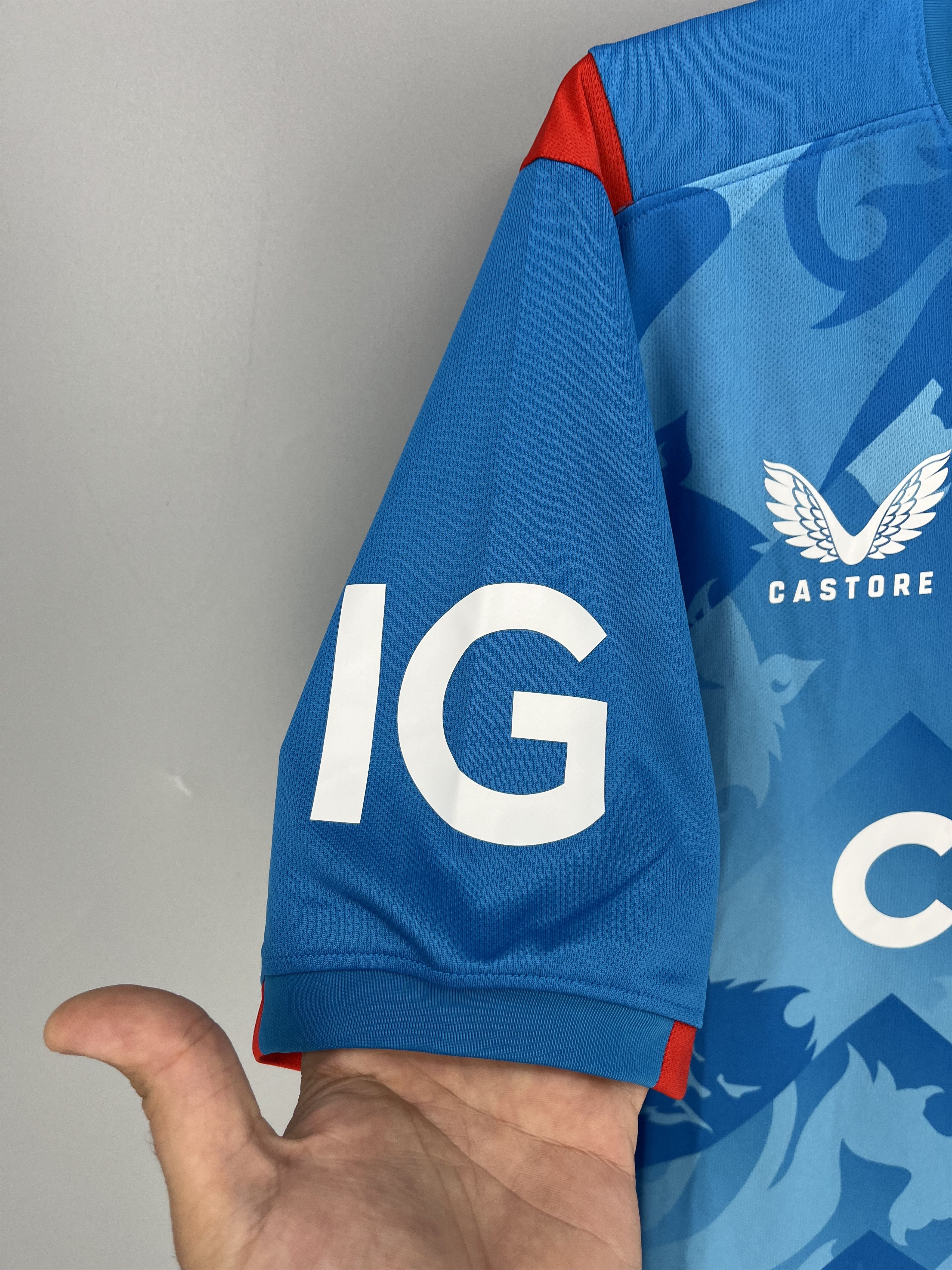 Vintage England Cricket Castore Blue One Day Shirt size Size US XXL / EU 58 / 5 - 7 Thumbnail