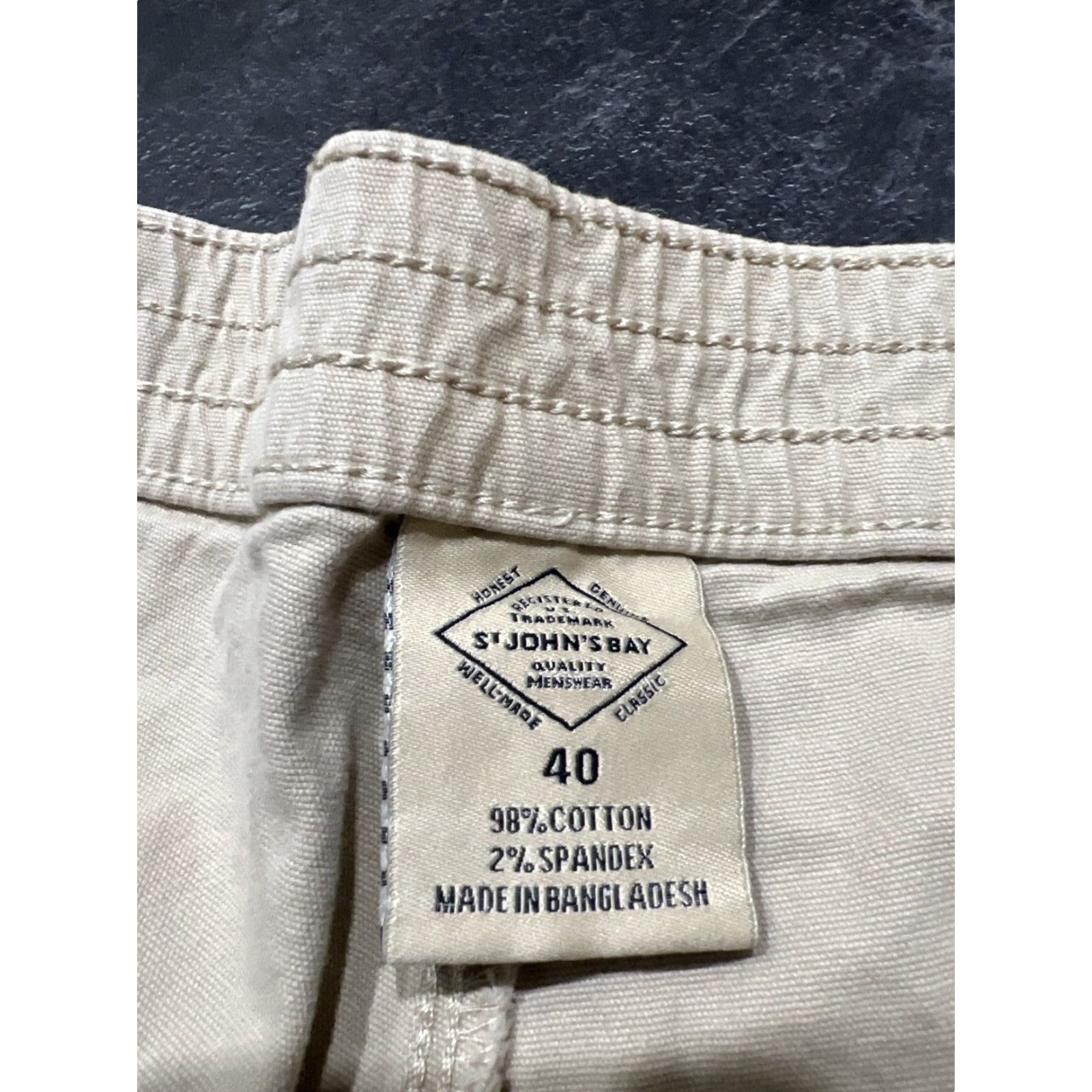 Vintage VINTAGE St. John's Bay Mens Chino Shorts Size 40 Khaki Beige Cotton Spandex Outdoor Size US 40 / EU 56 - 4 Thumbnail
