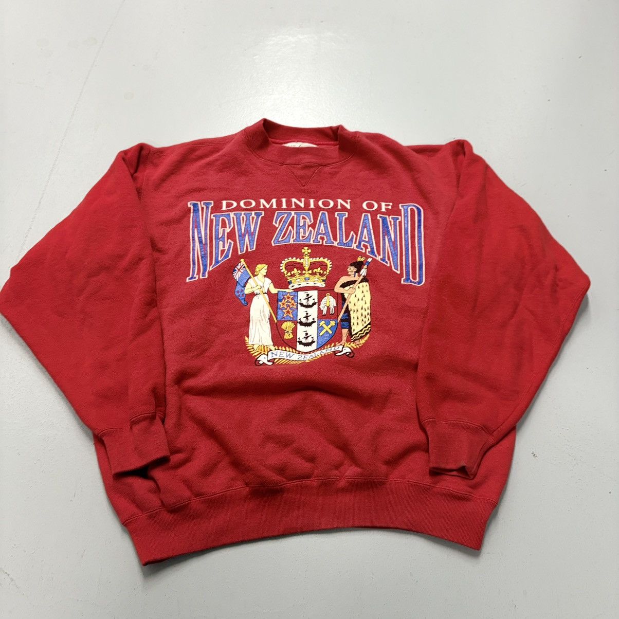 Vintage VTG Dominion of New Zealand Crewneck Sweatshirt Size US L / EU 52-54 / 3 - 1 Thumbnail