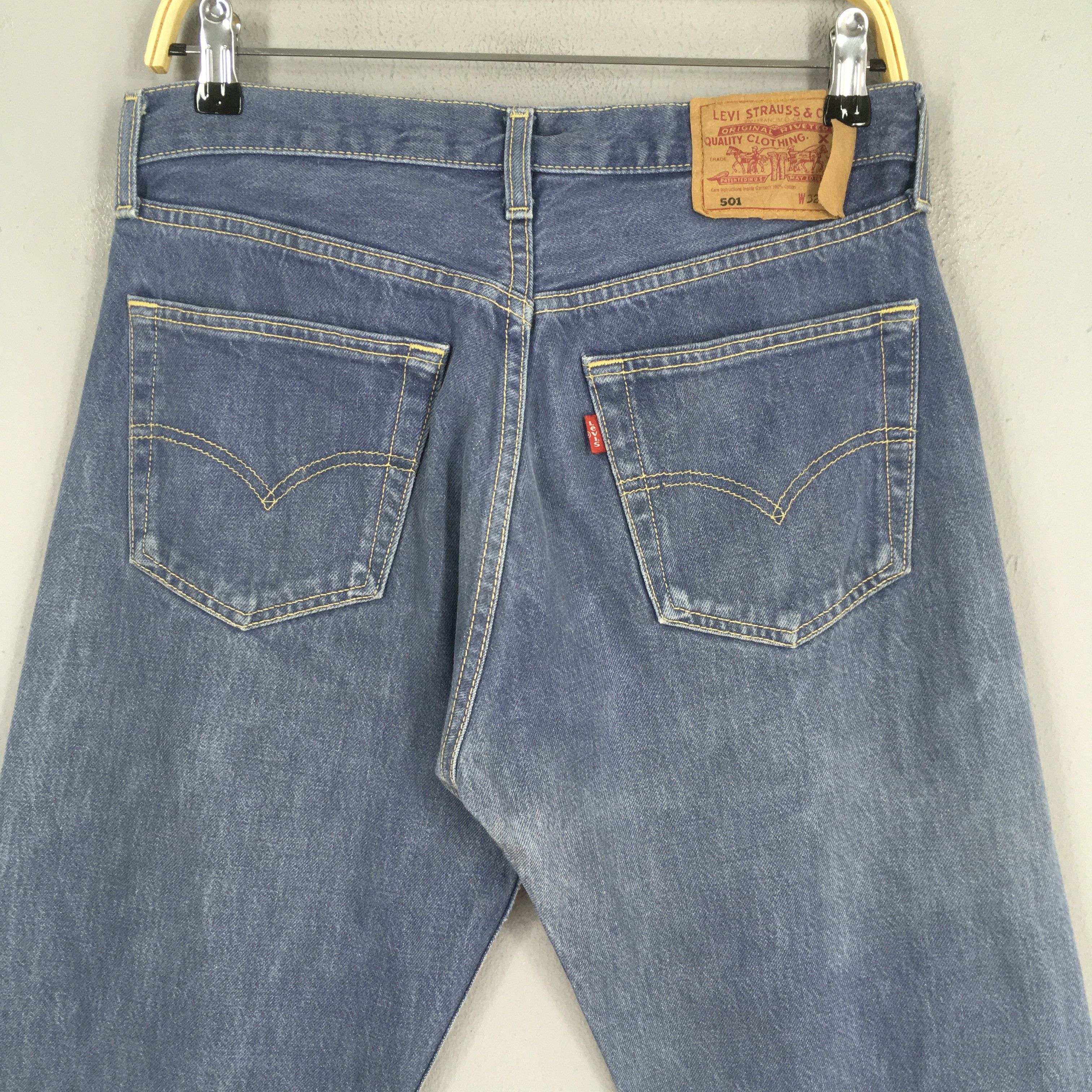 Levi's Size 29x30 Vintage 90s Levi's 501 Straight Leg Jeans S1630 Size US 29 - 8 Thumbnail