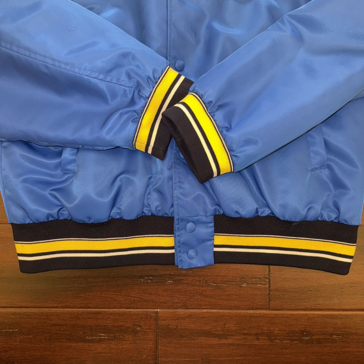 Wales Bonner Wales Bonner logo-patch Bomber Jacket | Blue | 52 Size US L / EU 52-54 / 3 - 7 Thumbnail