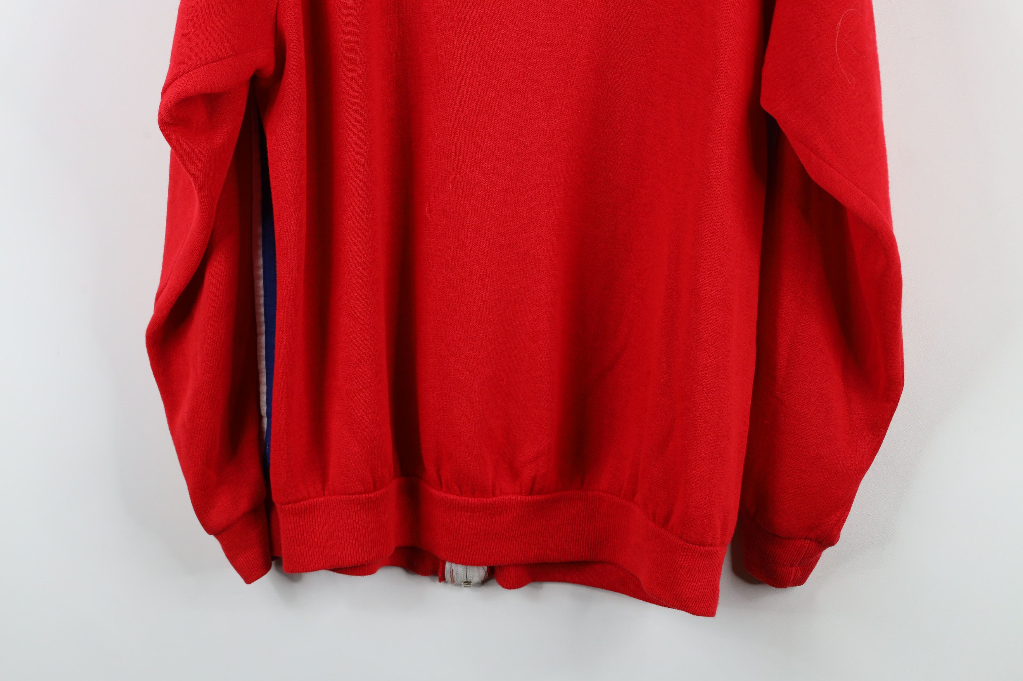 Vintage Vintage 70s Streetwear Striped Full Zip Track Jacket Red Size US L / EU 52-54 / 3 - 13 Thumbnail