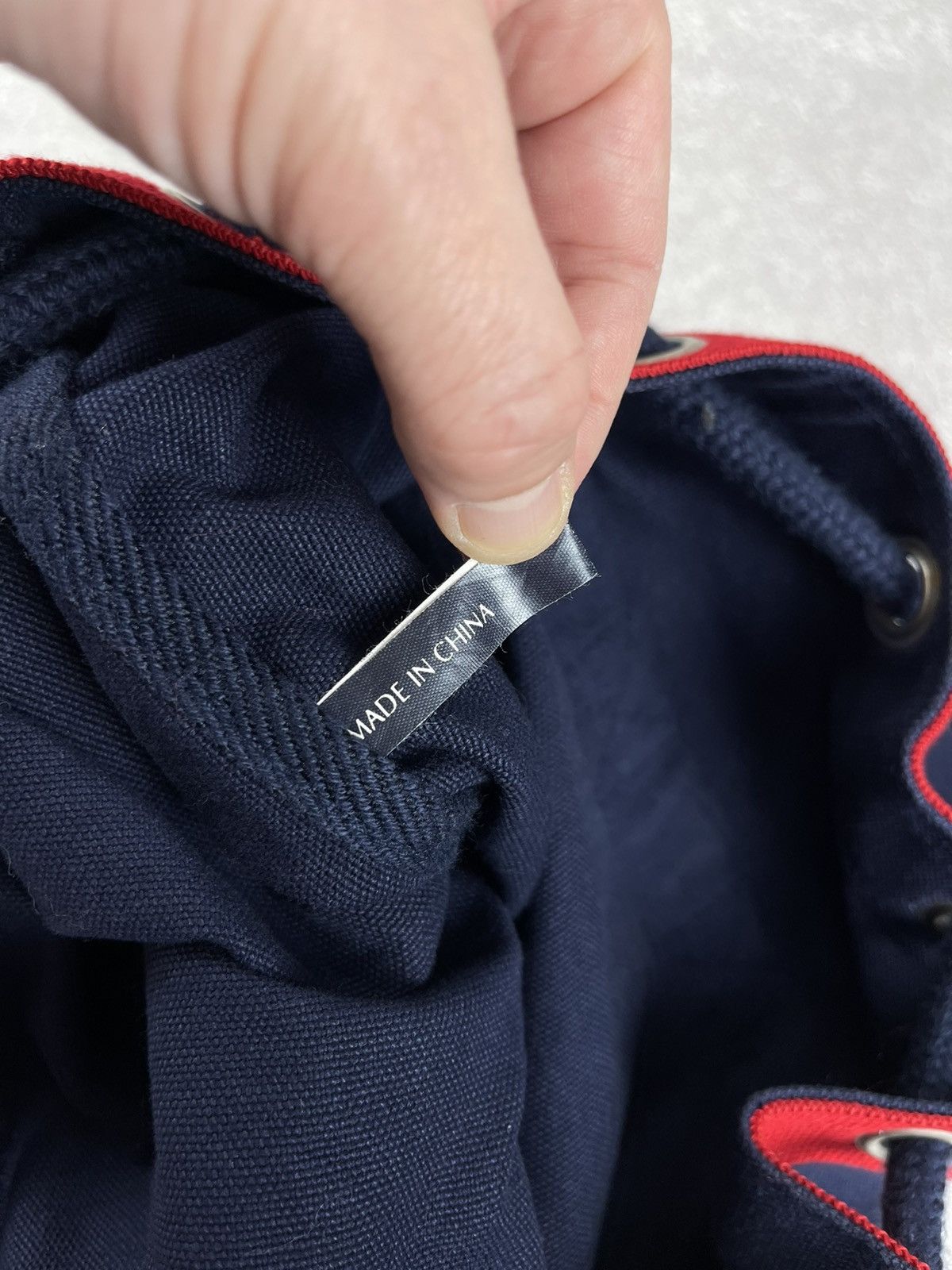 Tommy Hilfiger × Vintage Vintage Tommy Hilfiger Flag Canvas Backpack OS Size ONE SIZE - 6 Thumbnail