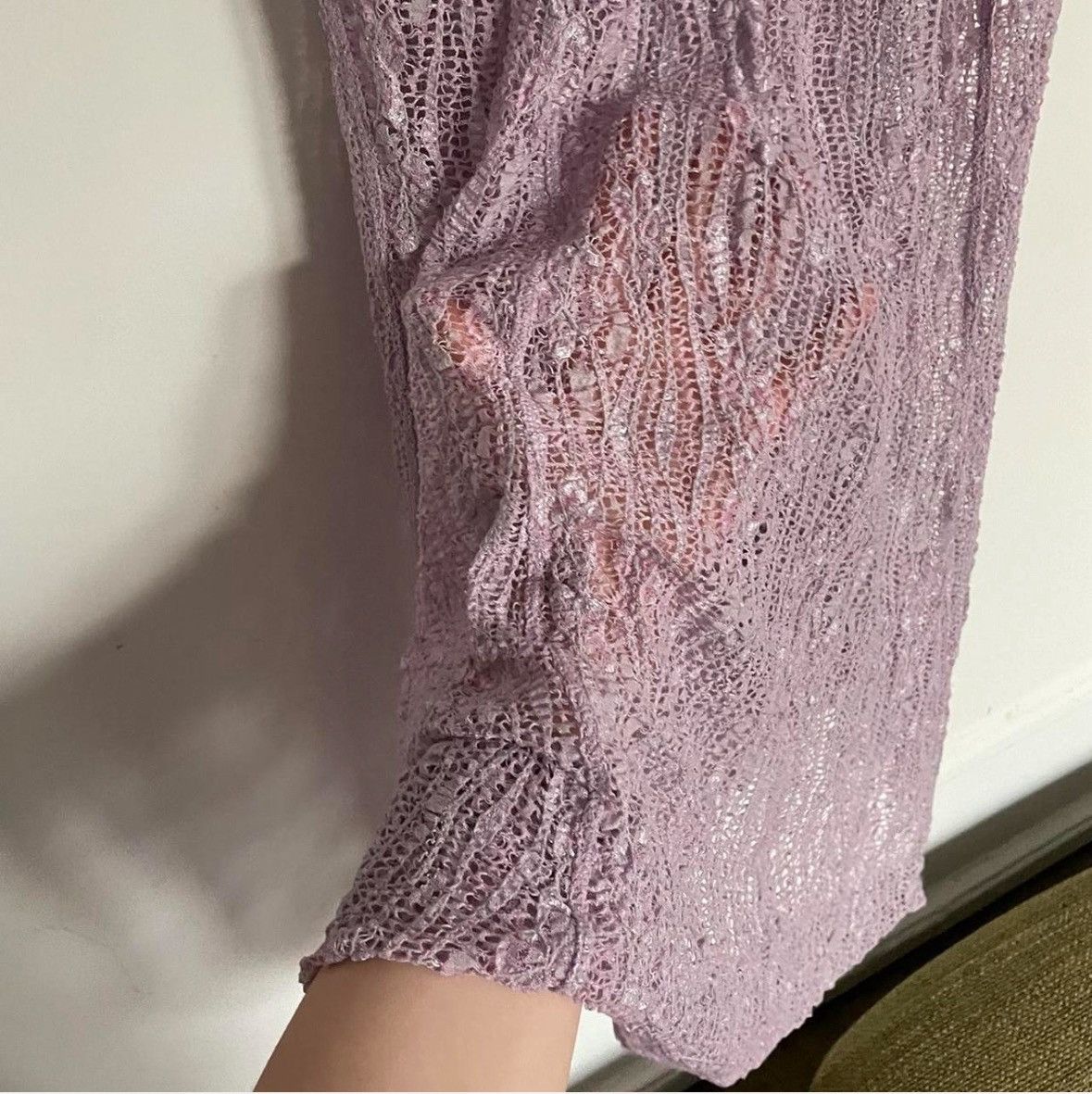 Ichiyo Sheer ichiyo lilac lace midi dress Size 24" / US 00 / IT 34 - 4 Thumbnail
