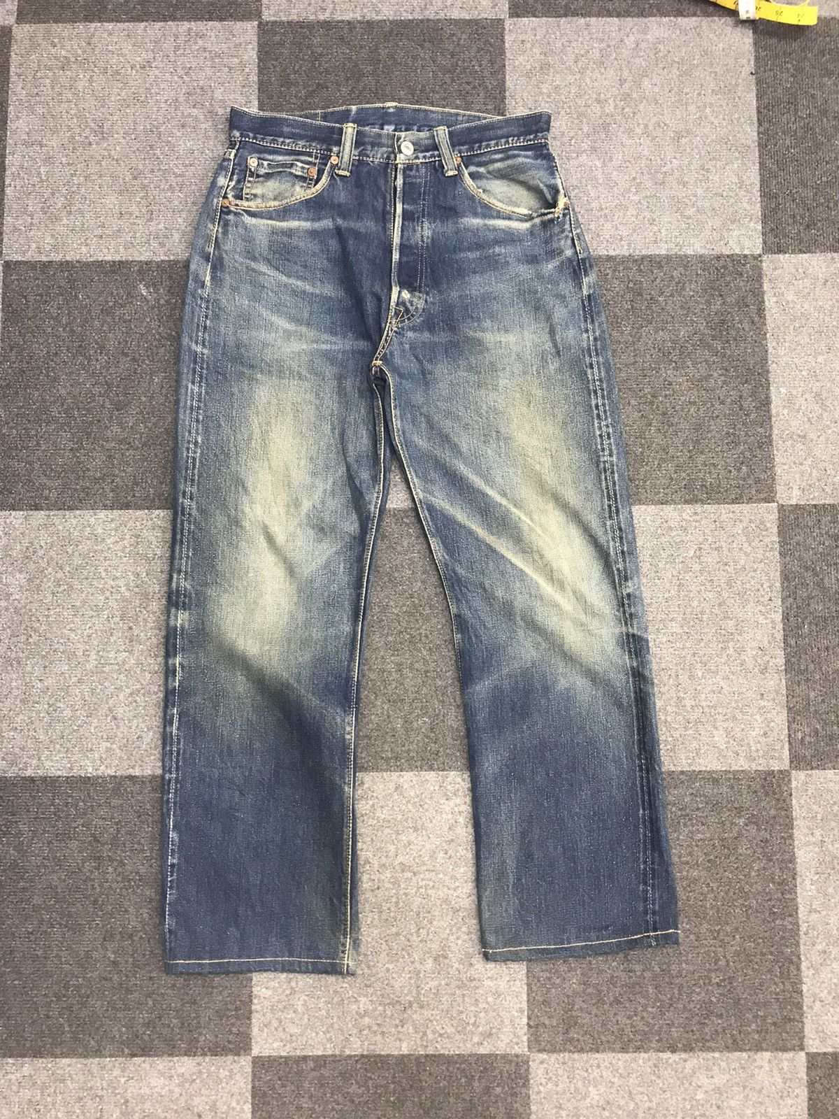 Warehouse 💥THRASHED💥WAREHOUSE SPECIAL Thrashed Selvedge Jeans Size US 29 - 3 Thumbnail