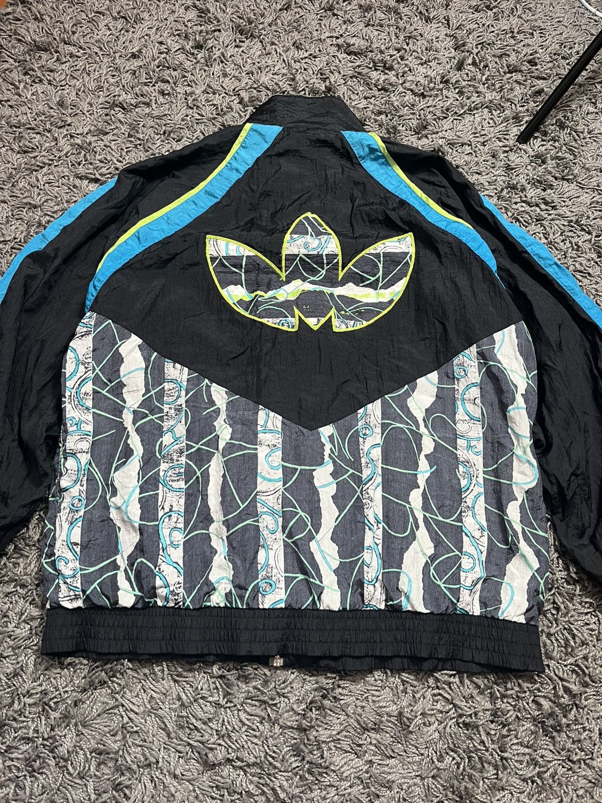 Adidas RARE ADIDAS 1992 MANCHESTER UNITED BLANK TRACK JACKET Size US L / EU 52-54 / 3 - 8 Thumbnail