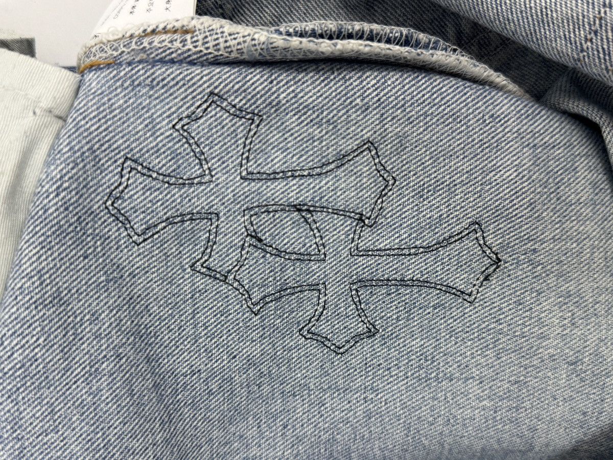 Chrome Hearts PATENT LEOPARD CROSS PATCH DENIM JEANS (RARE) Size US 33 - 16 Thumbnail