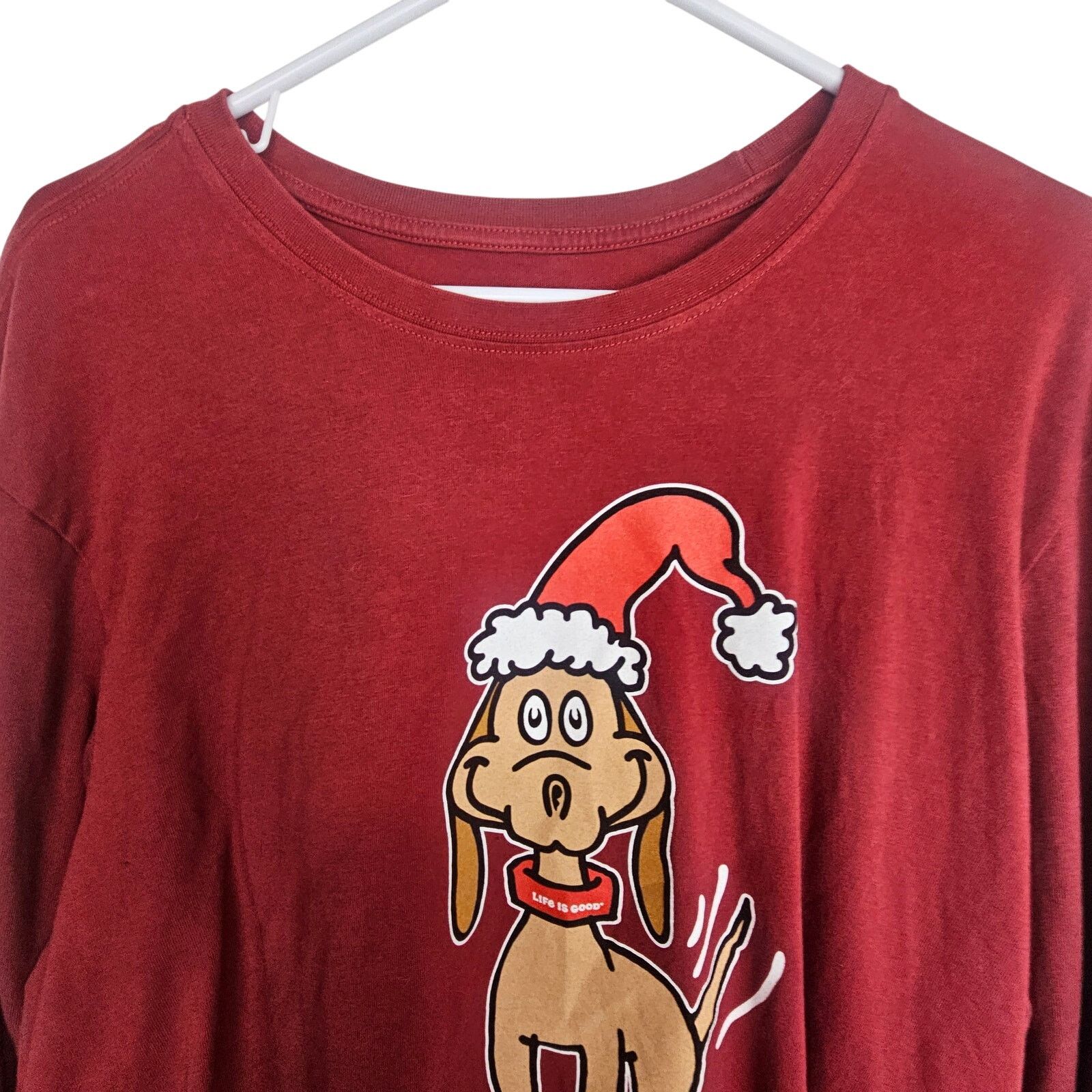 Life is Good Life Is Good Mens Christmas Dog Print Crusher Tee Size L Size US L / EU 52-54 / 3 - 2 Thumbnail