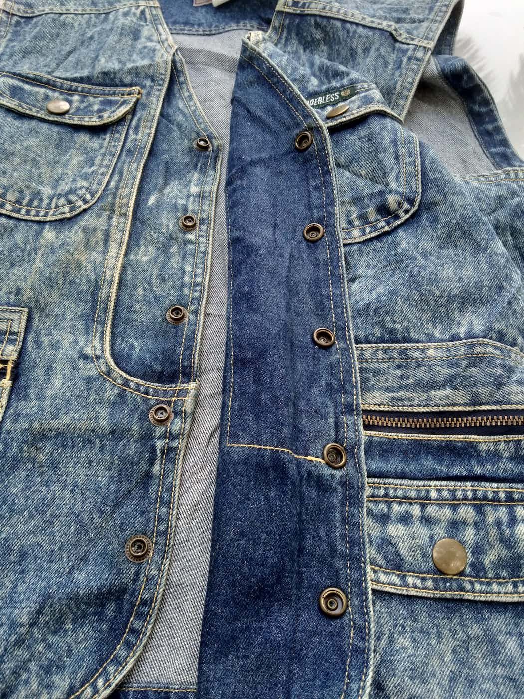 Japanese Brand BORDERLESS DENIM VEST JACKET Size US M / EU 48-50 / 2 - 7 Thumbnail