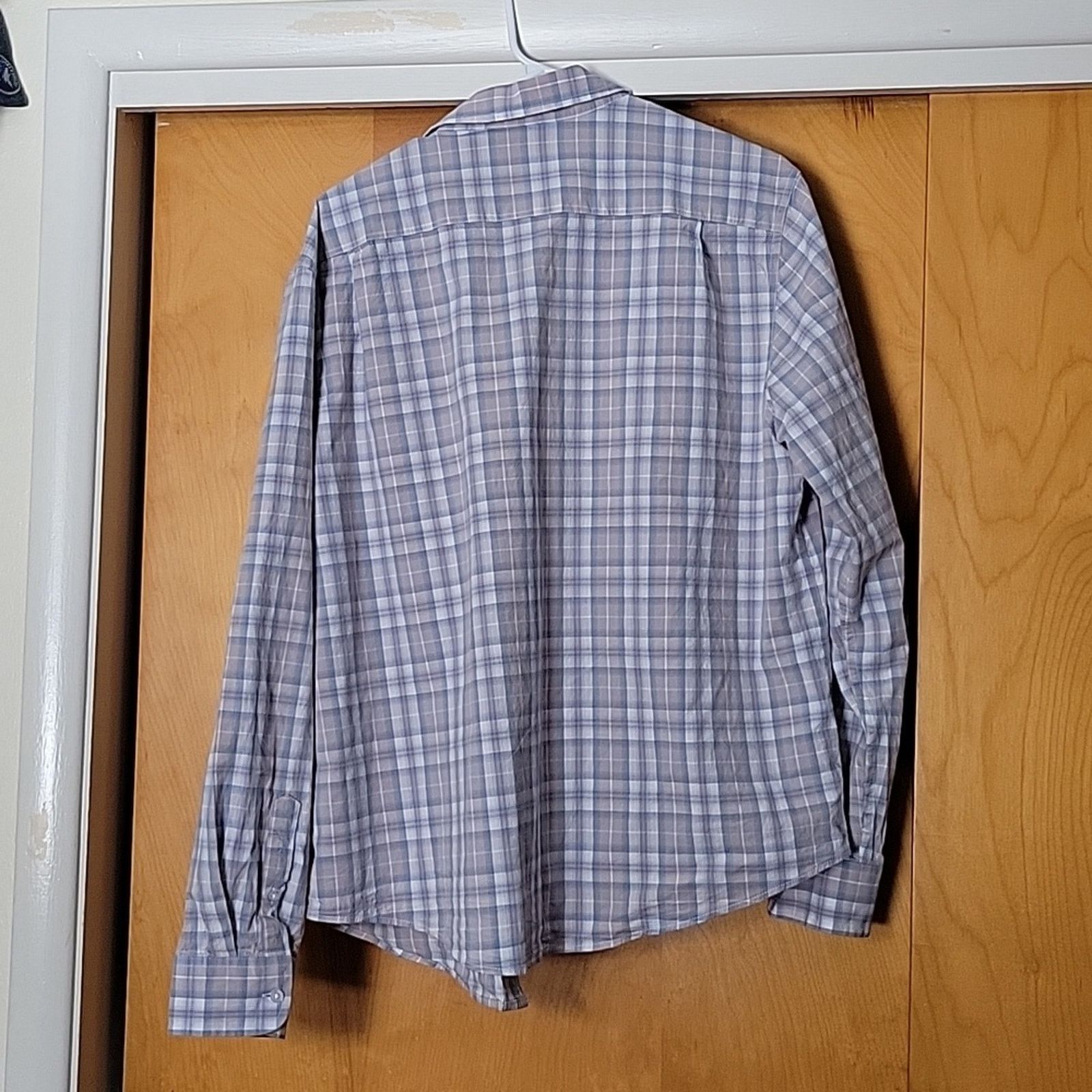 George George XL (46-48) Classic Fit-Blue/Grey Mens Button Up Shirt Size US XL / EU 56 / 4 - 3 Thumbnail