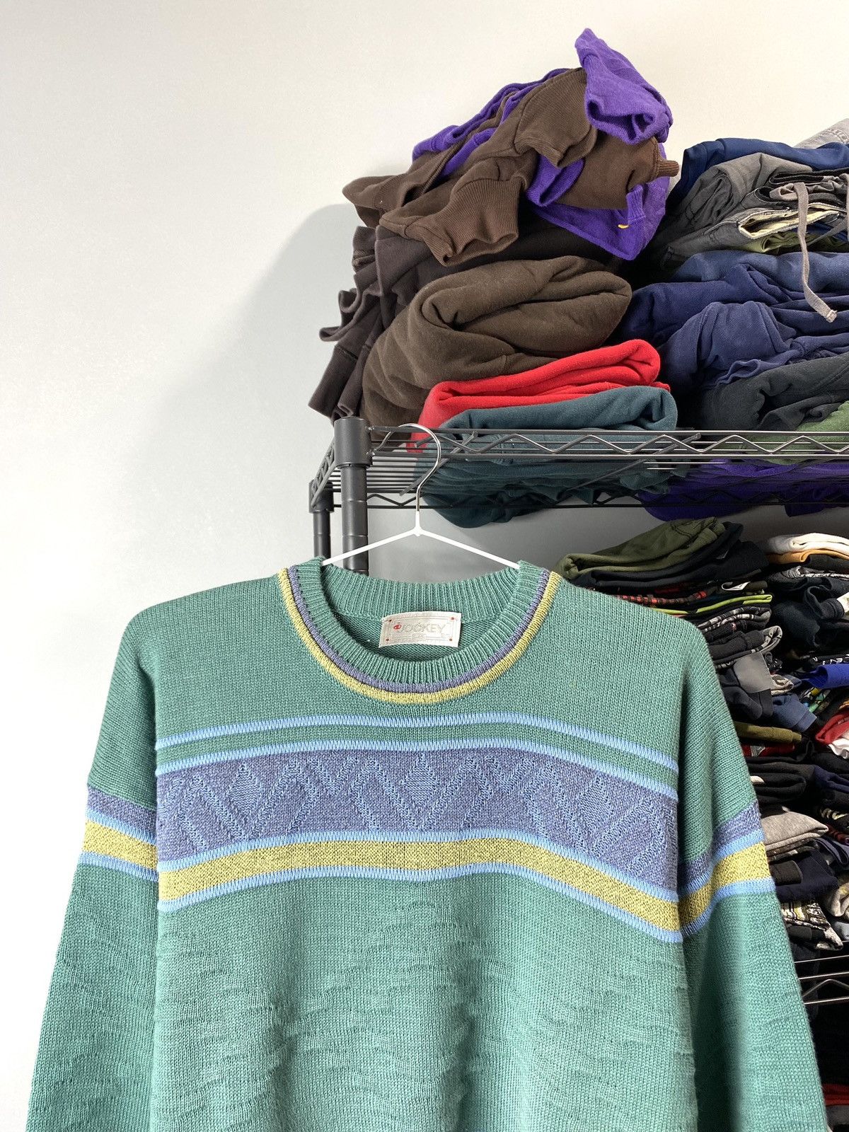 Coogi × Japanese Brand × Vintage 90’s Knit Striped Sweater Coogi style Carlo Colucci Japan Size US M / EU 48-50 / 2 - 2 Thumbnail