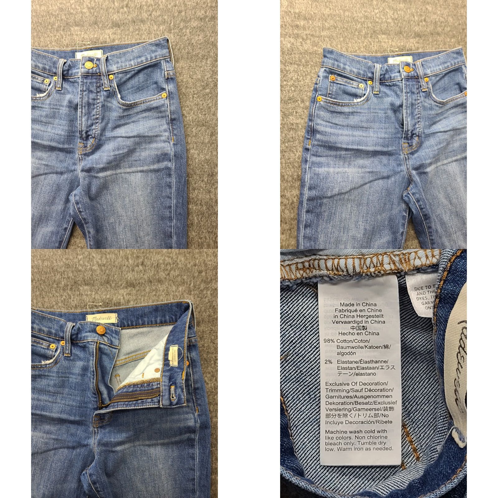 Madewell Madewell The Perfect Vintage Crop Jeans Womens 25x26 Regular Medium Wash Slimming Stretch Denim 5-Pocket Size 42" / US 20 - 8 Thumbnail
