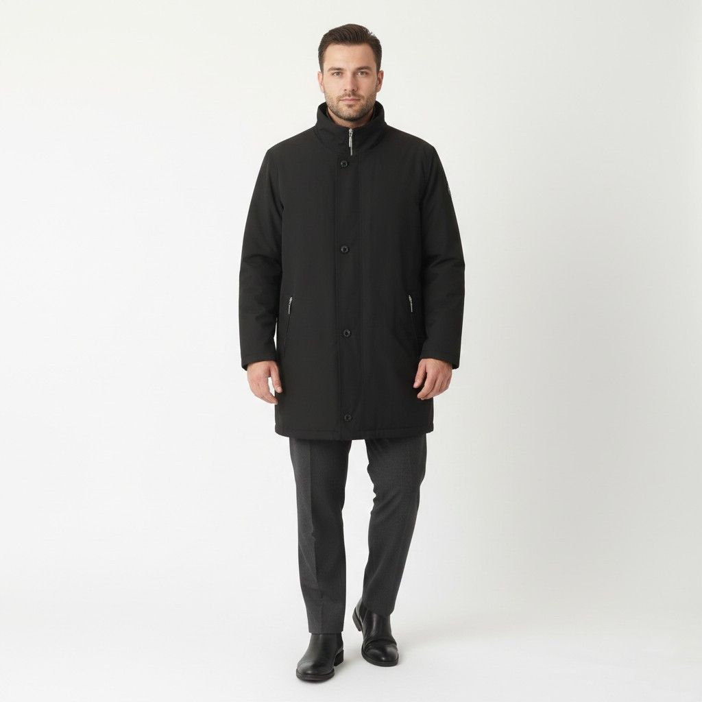 Bugatti Bugatti Men 27 XL Coat Black Lightweight Full Zipper 3240 Size US XL / EU 56 / 4 - 1 Thumbnail