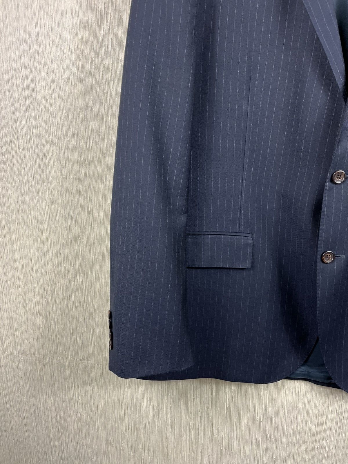 Polo Ralph Lauren × Ralph Lauren Polo Ralph Lauren wool navy light striped blazer jacket Size 48R - 7 Thumbnail