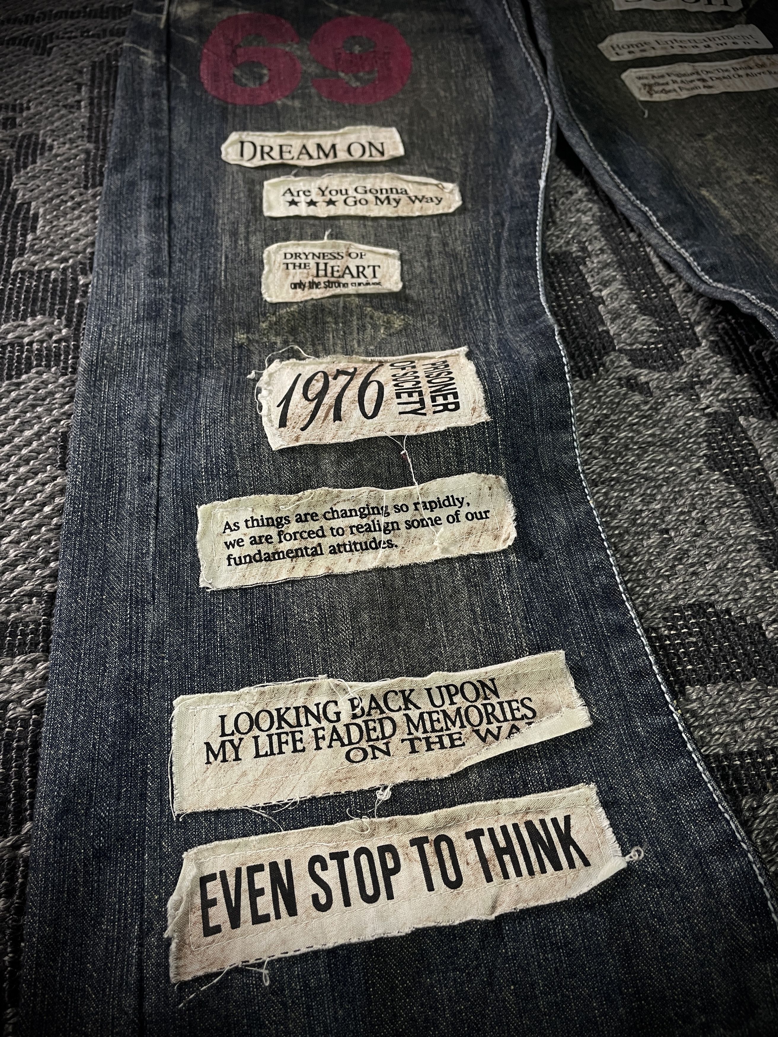 In The Attic In the attic Patch Boot Cut Jeans Size US 33 - 4 Thumbnail