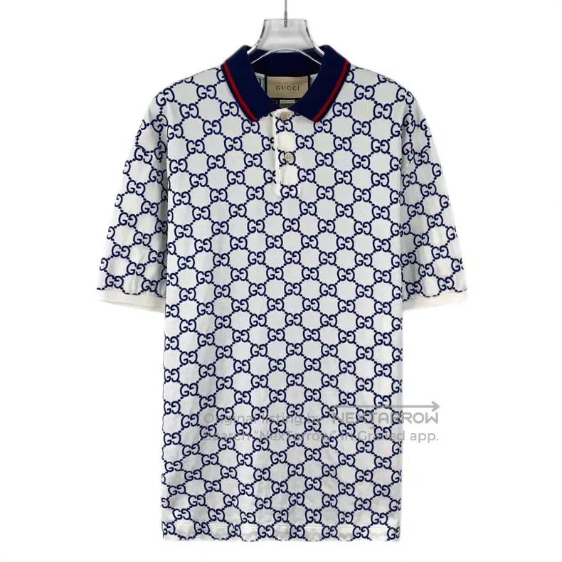 Gucci Gucci 22 Lido color-blocked logo jacquard full-print cotto Size US XXL / EU 58 / 5 - 1 Thumbnail