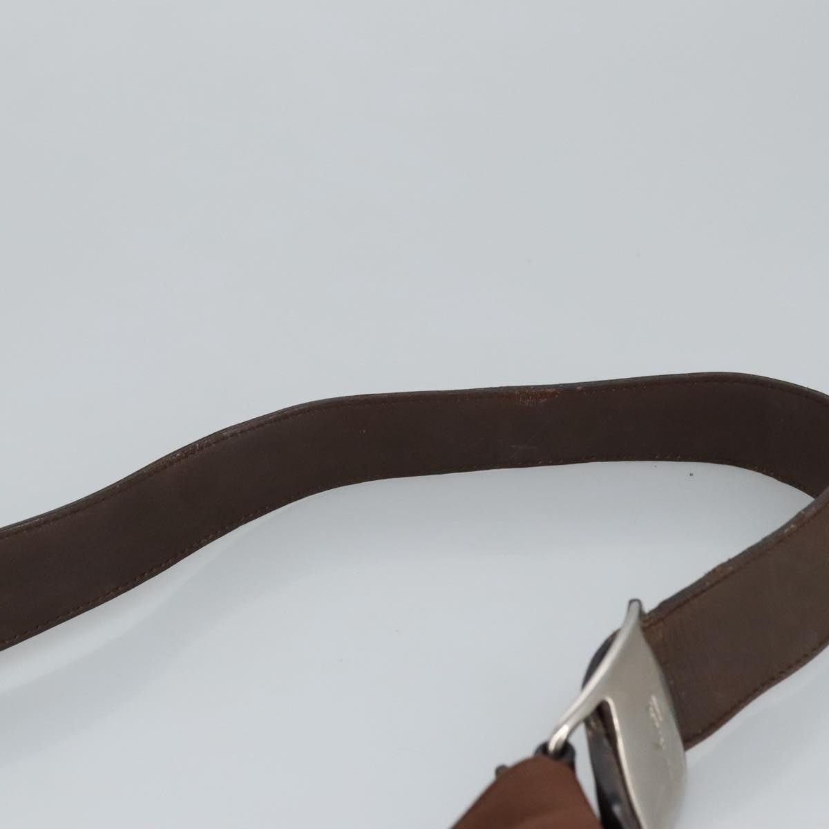 Salvatore Ferragamo Salvatore Ferragamo Shoulder Bag Canvas Leather Brown Silver Size ONE SIZE - 8 Thumbnail