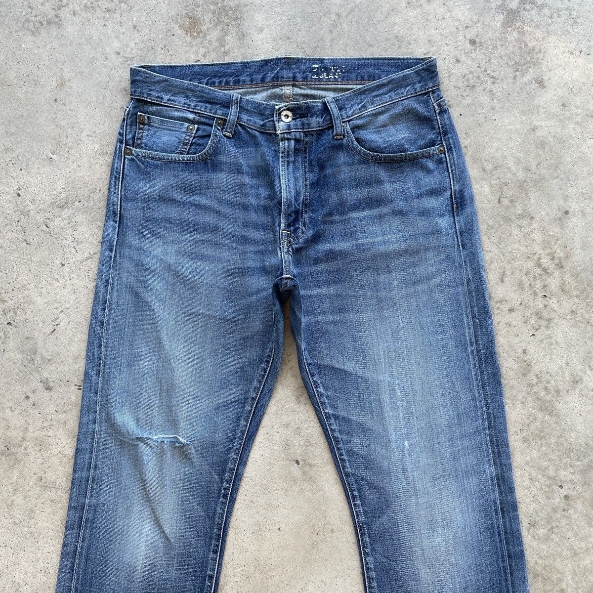 Japanese Brand W33💥 Vintage Japanese Faded Jeans Denim Pants Selvedge Size US 33 - 3 Thumbnail
