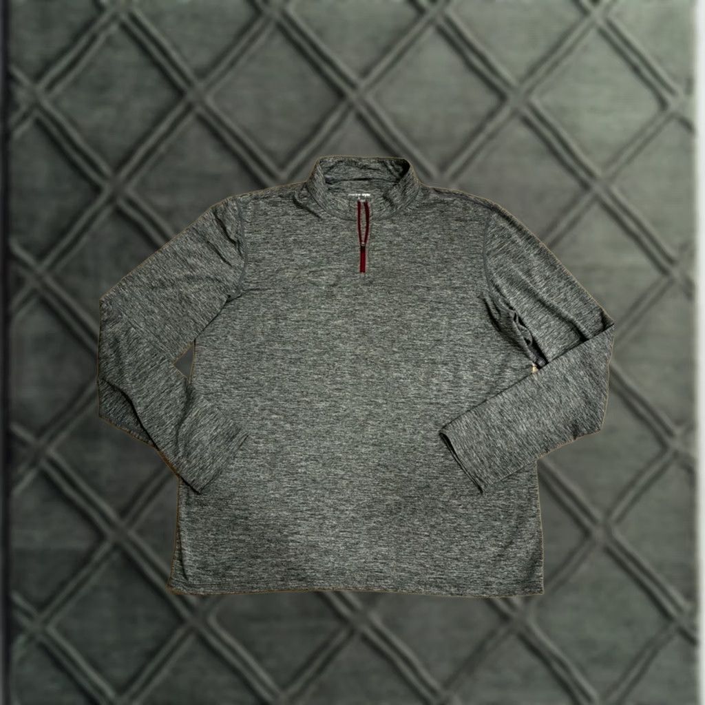 Marine Layer Marine Layer Men’s Sport Performance Quarter Zip Charcoal Gray Heather L Hoodie Mens Regular Chest Size L Size US L / EU 52-54 / 3 - 1 Thumbnail