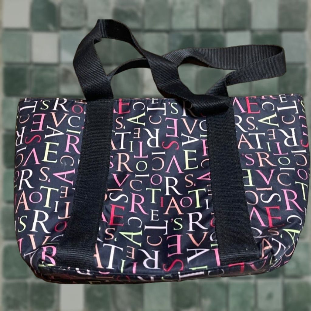 Victoria's Secret Victoria's Secret Duffle Bag Gym Duffel Travel Tote Carrying Case Black 12"x8" Size ONE SIZE - 1 Thumbnail