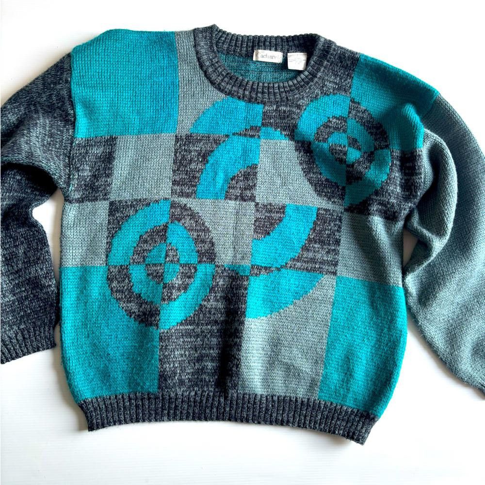 Designer Vintage Grandpa CACHAREL Knit Sweater Size US L / EU 52-54 / 3 - 1 Thumbnail