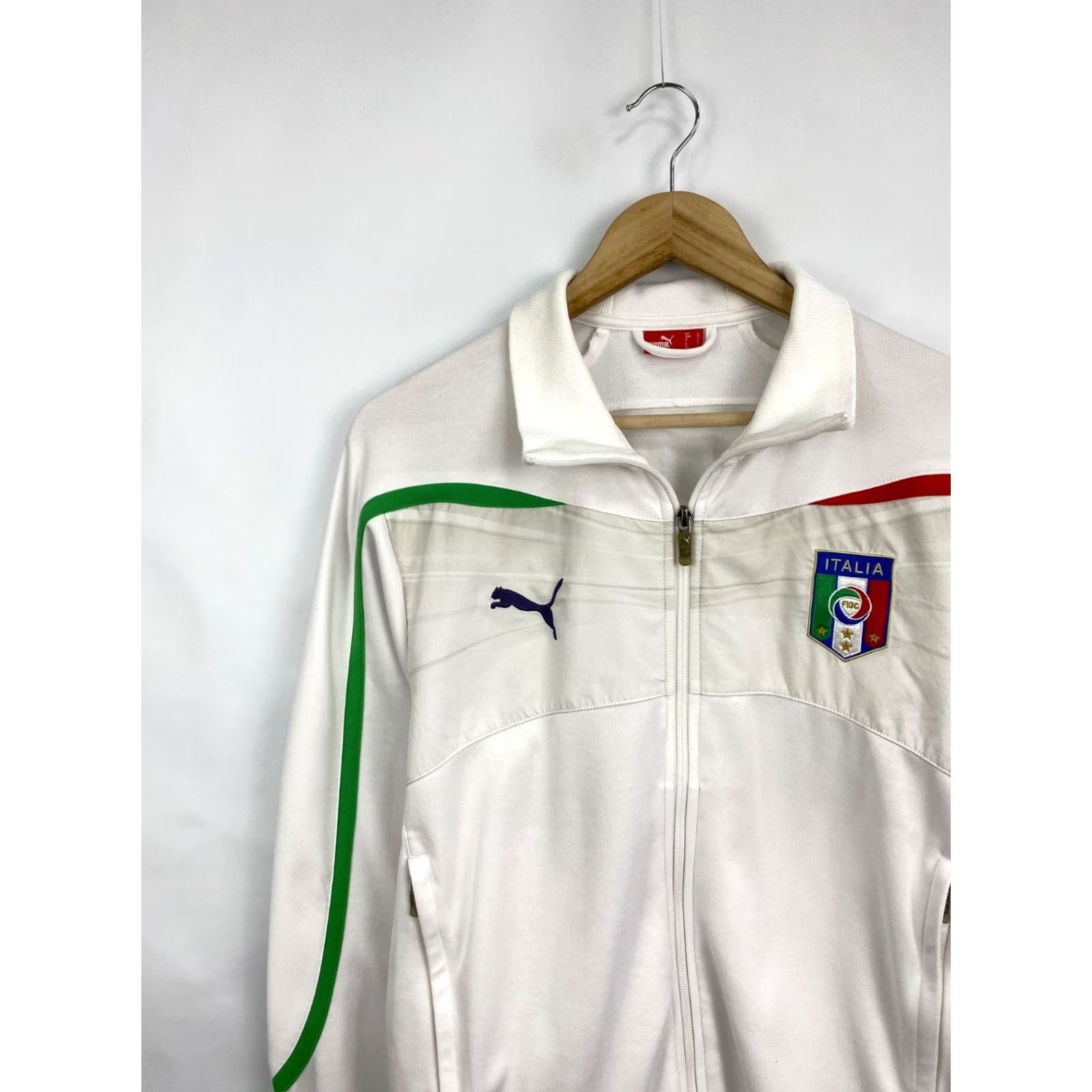 Puma VINTAGE Puma Italy Soccer Jersey Zip Hoodie Retro White L M/L Mens Hoodie Size US L / EU 52-54 / 3 - 4 Thumbnail