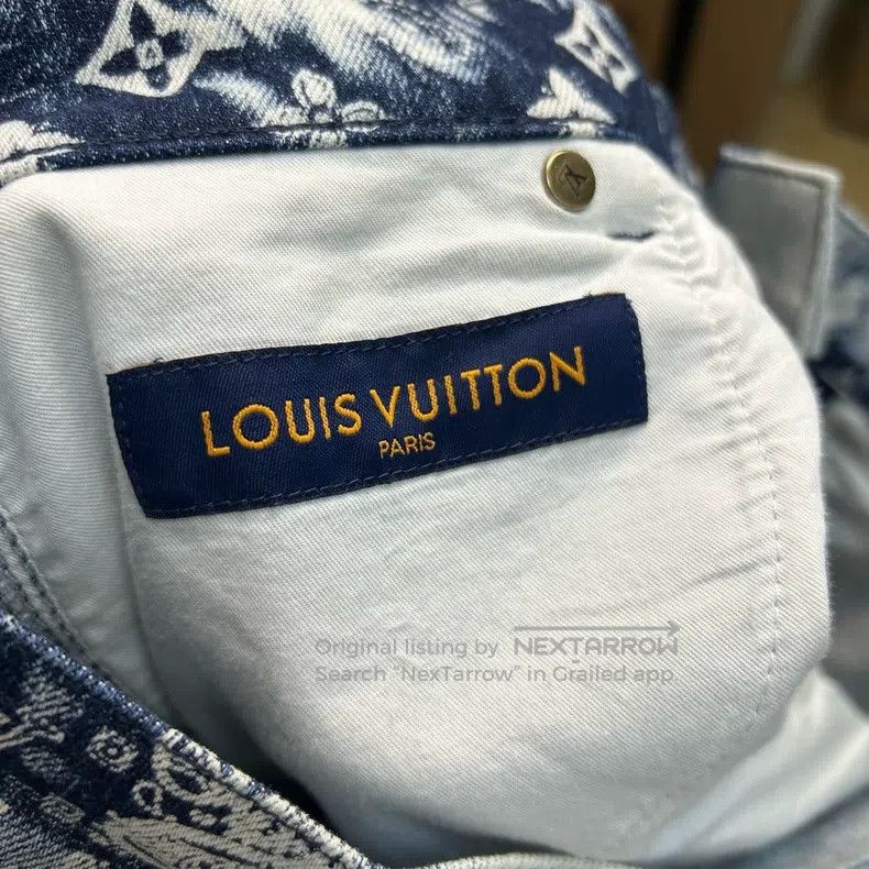 Louis Vuitton Louis Vuitton Tie-dyed cashew flower denim shorts Size US 31 - 3 Thumbnail